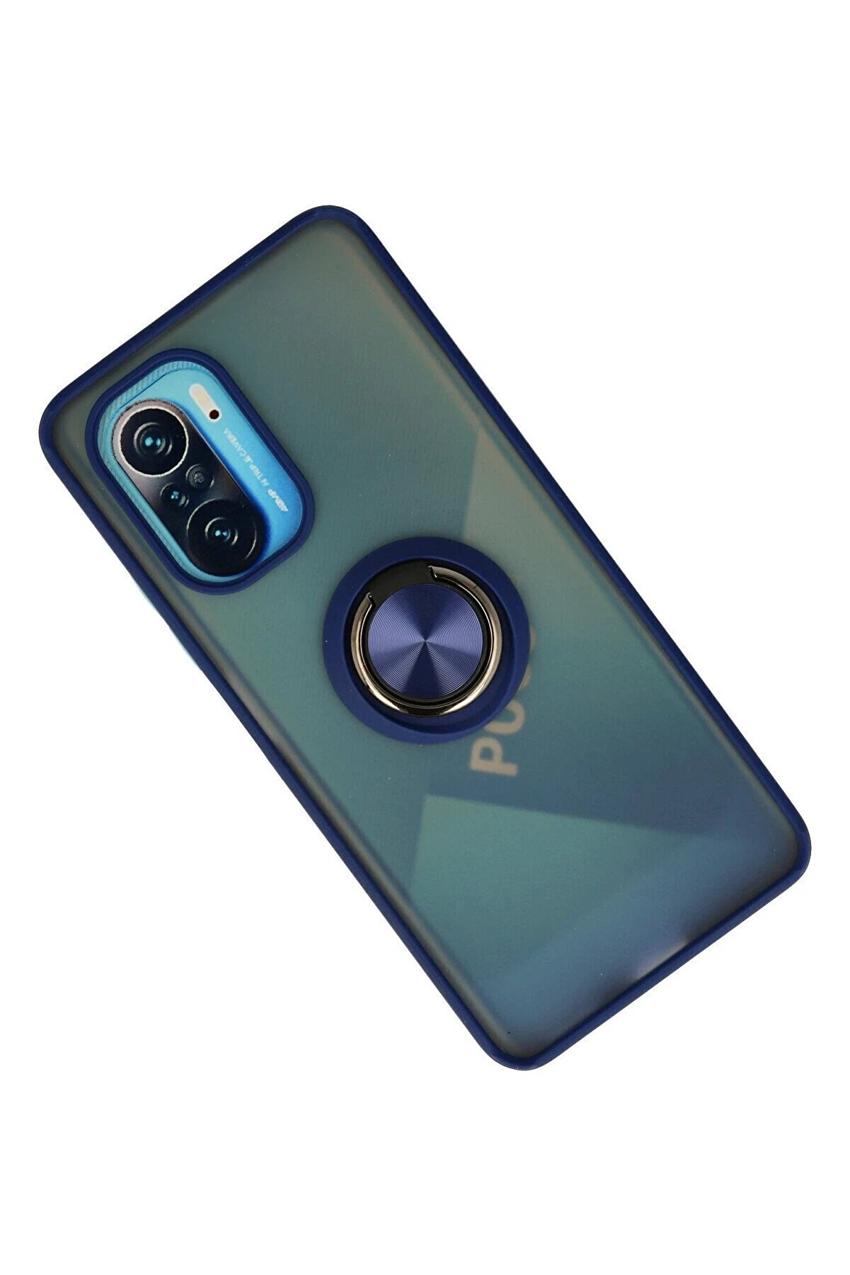 Xi̇aomi̇ Redmi̇ K40 Kılıf Montreal Yüzüklü Si̇li̇kon Kapak - Laci̇vert - Dropx9566-4705