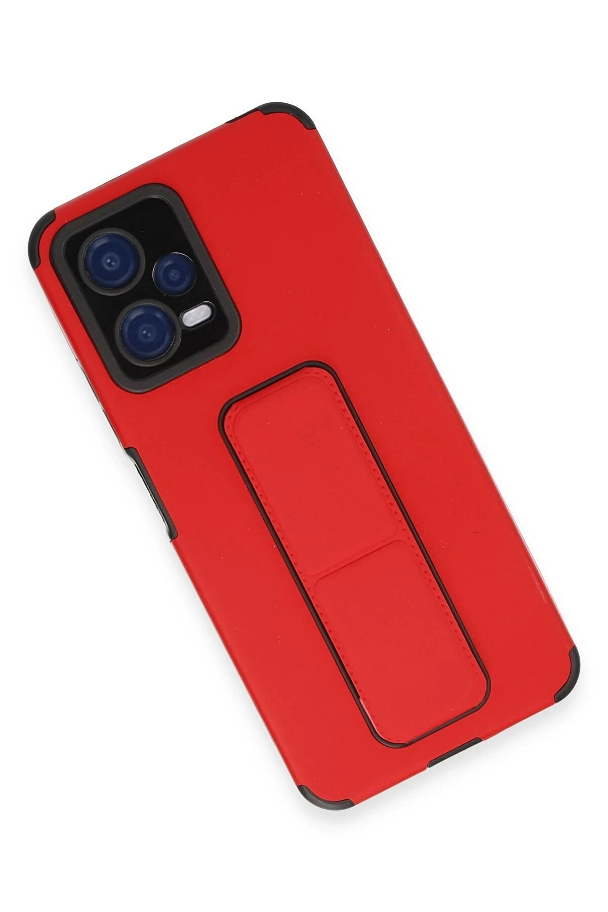 Xi̇aomi̇ Poco X5 5G Kılıf Mega Standlı Si̇li̇kon - Kırmızı - Dropx8461-5446