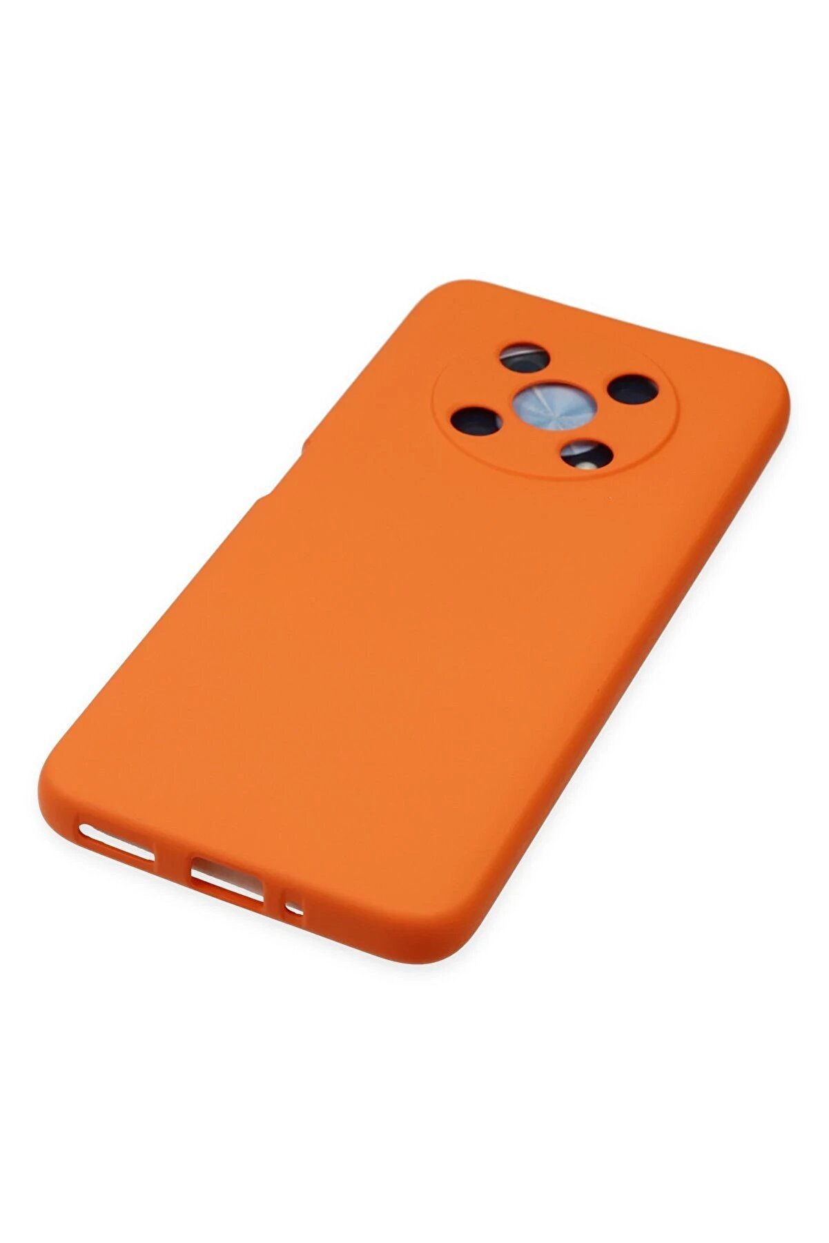 Huawei̇ Nova Y90 Kılıf Nano İçi̇ Kadi̇fe Si̇li̇kon - Turuncu - Dropx4414-4009