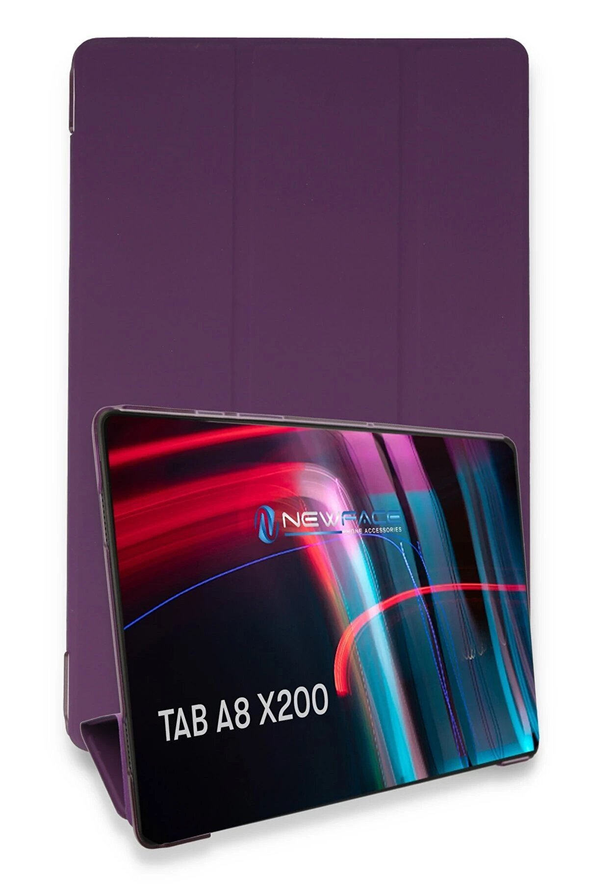 CepteToptan Samsung Galaxy X200 Tab A8 10.5 Kılıf Tablet Smart Kılıf - Mor - DROPX9476-7905