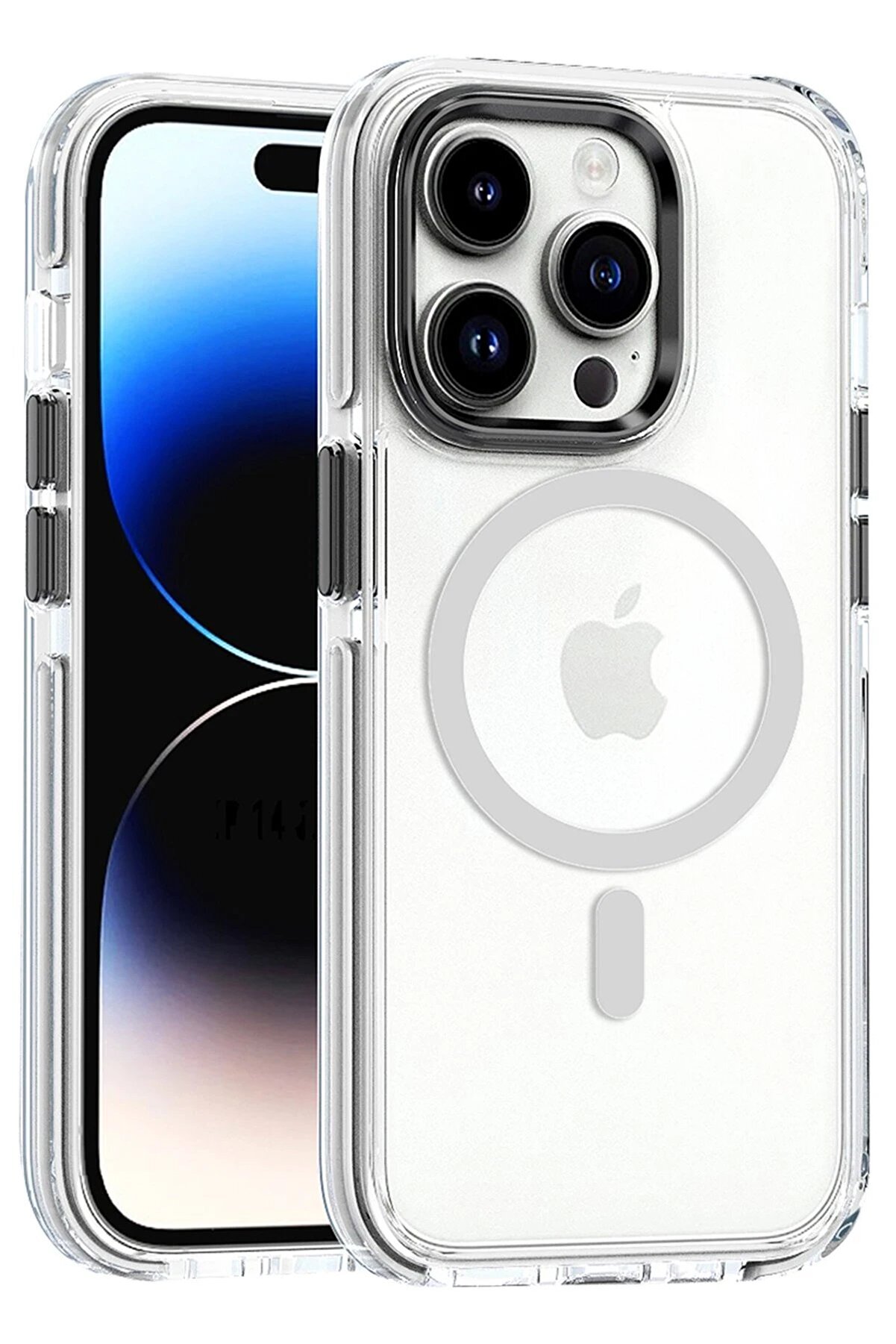 CepteToptan iPhone 15 Pro Bella Magsafe Kapak - Gri - DROPX4953-8950