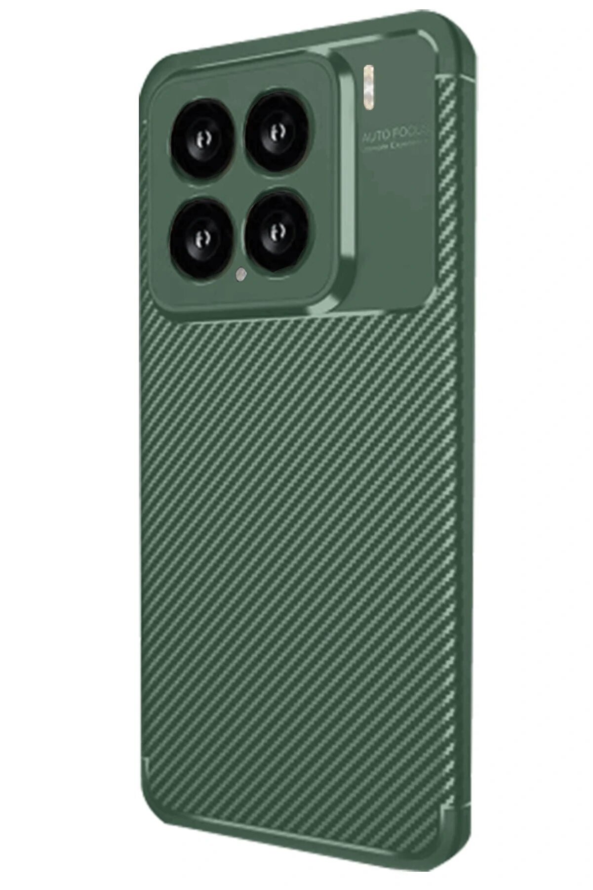 CepteToptan Xiaomi Mi 15 Kılıf Auto Focus Karbon Kapak - Koyu Yeşil - DROPX4743-4343