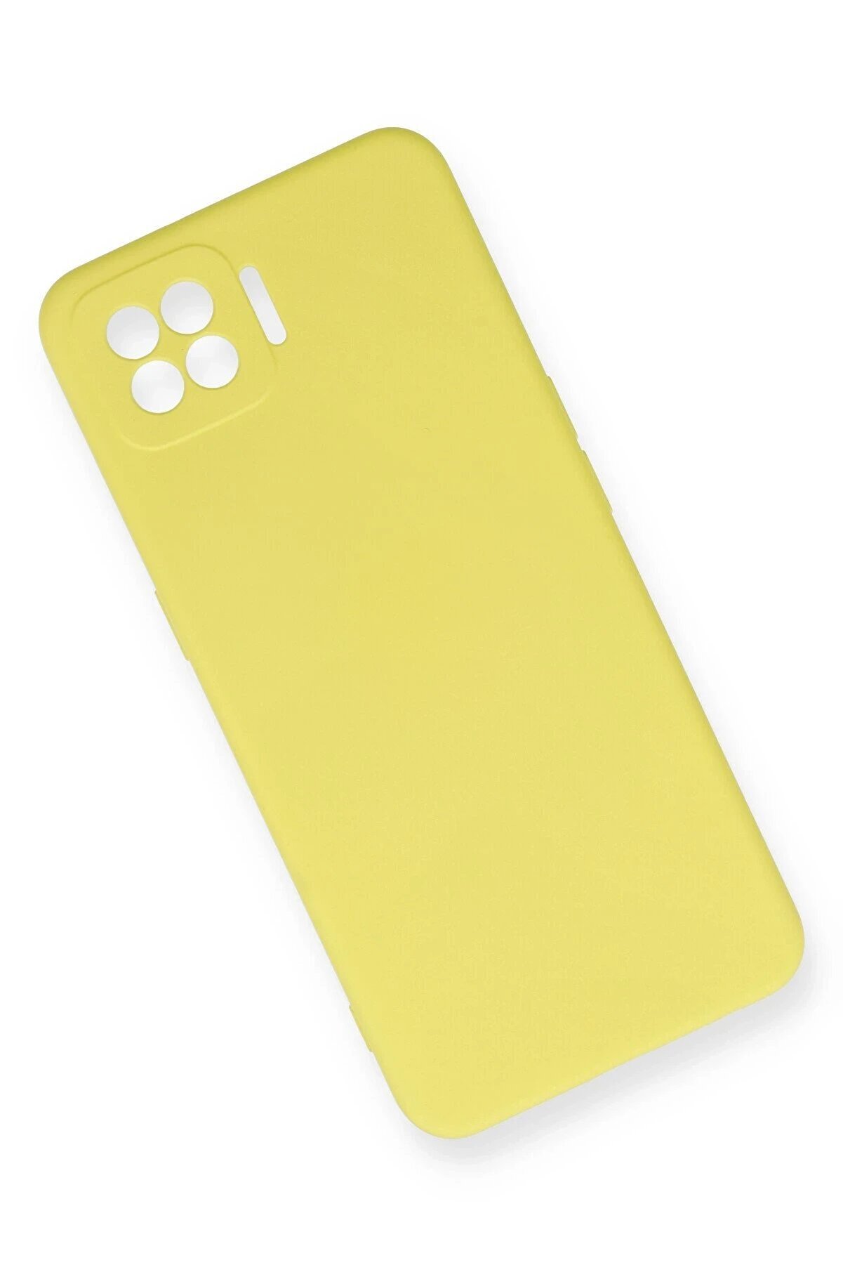 Oppo A73 Kılıf Nano İçi̇ Kadi̇fe Si̇li̇kon - Sarı - Dropx8347-9198