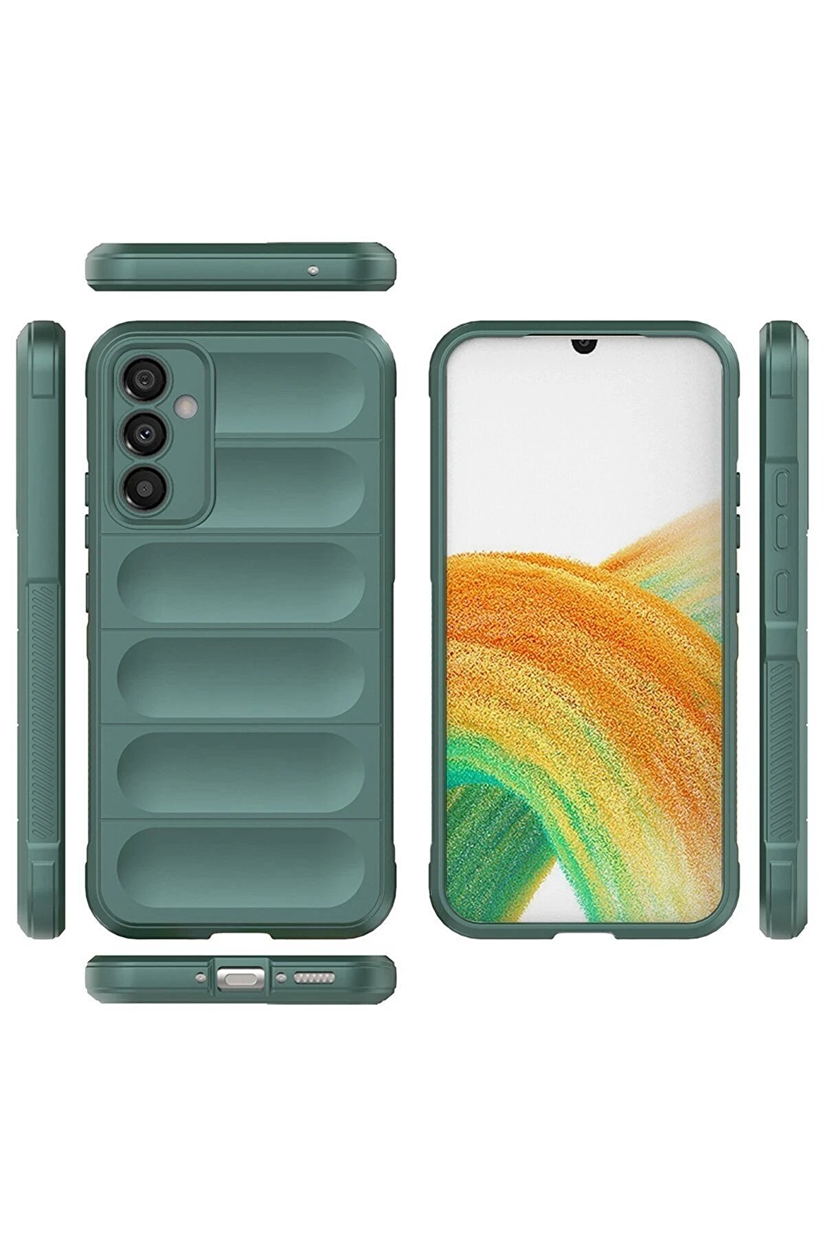 Samsung Galaxy A05S Kılıf Opti̇mum Si̇li̇kon - Koyu Yeşi̇l - Dropx2923-6941