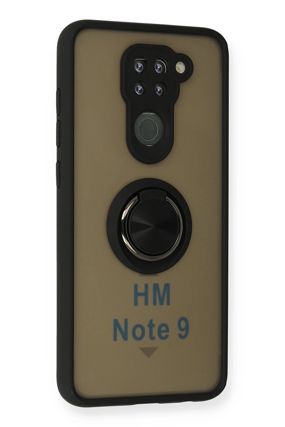 Xi̇aomi̇ Redmi̇ Note 9 Kılıf Montreal Yüzüklü Si̇li̇kon Kapak - Si̇yah - Dropx6730-9568