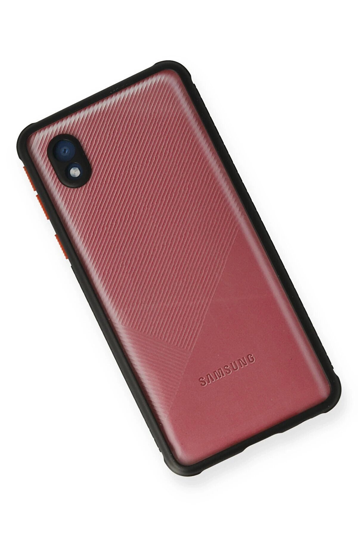 Samsung Galaxy A01 Core Kılıf Mi̇ami̇ Şeffaf Si̇li̇kon - Si̇yah - Dropx6372-7039