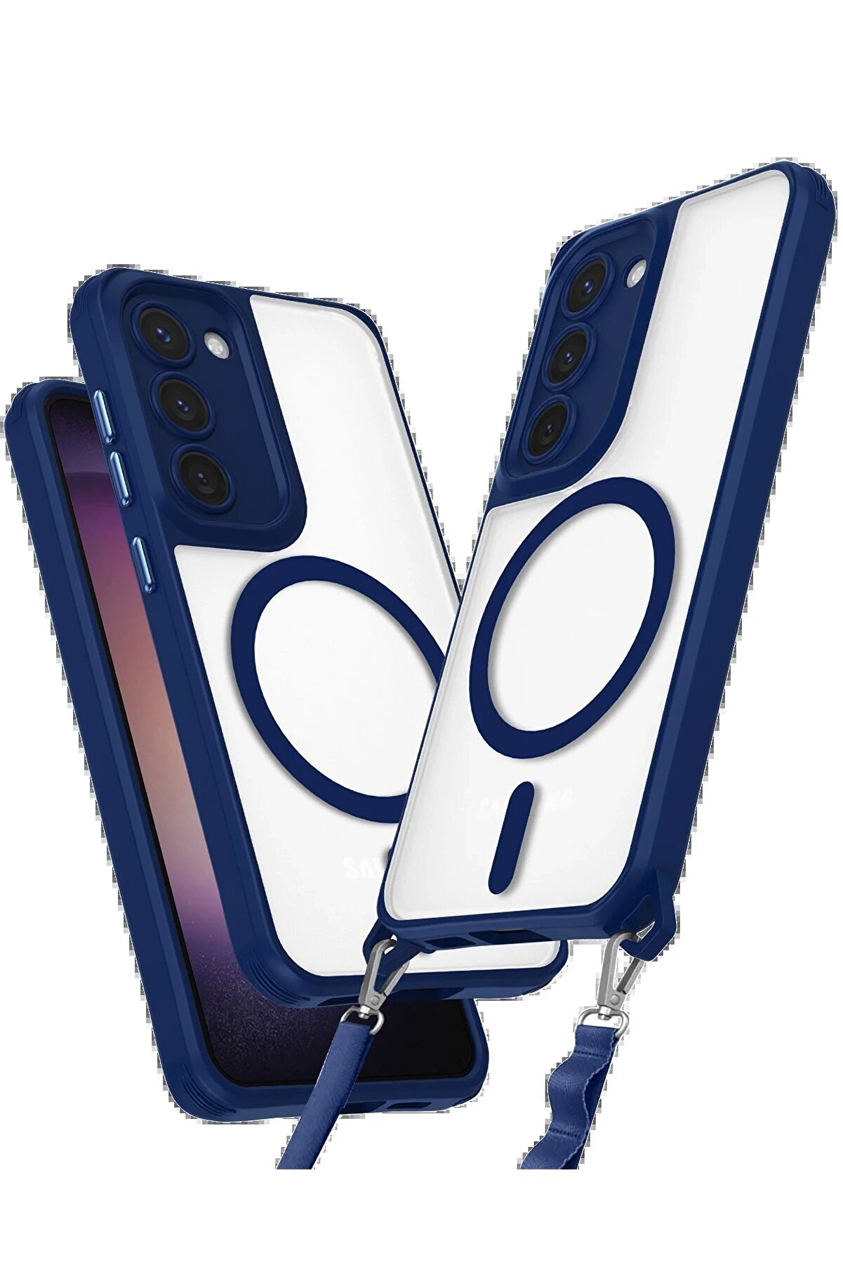 CepteToptan Samsung Galaxy S23 Kılıf Enka Magsafe Silikon Kılıf - Lacivert - DROPX2487-4235