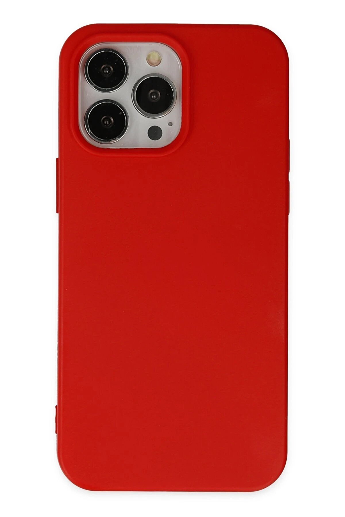 CepteToptan iPhone 14 Pro Max Kılıf Nano içi Kadife Silikon - Kırmızı - DROPX1285-6237