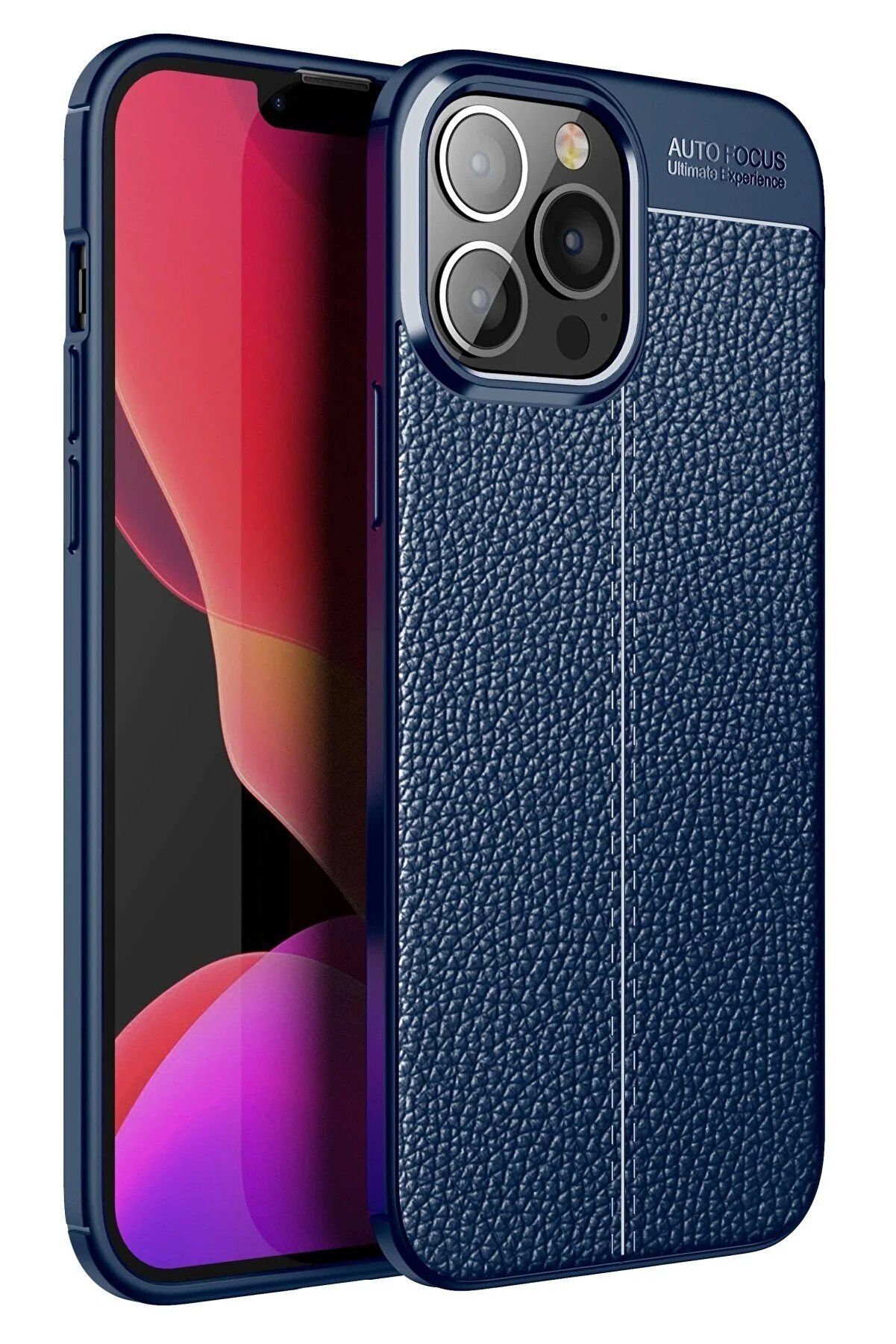 CepteToptan iPhone 15 Pro Kılıf Auto Focus Kapak - Lacivert - DROPX3313-9056