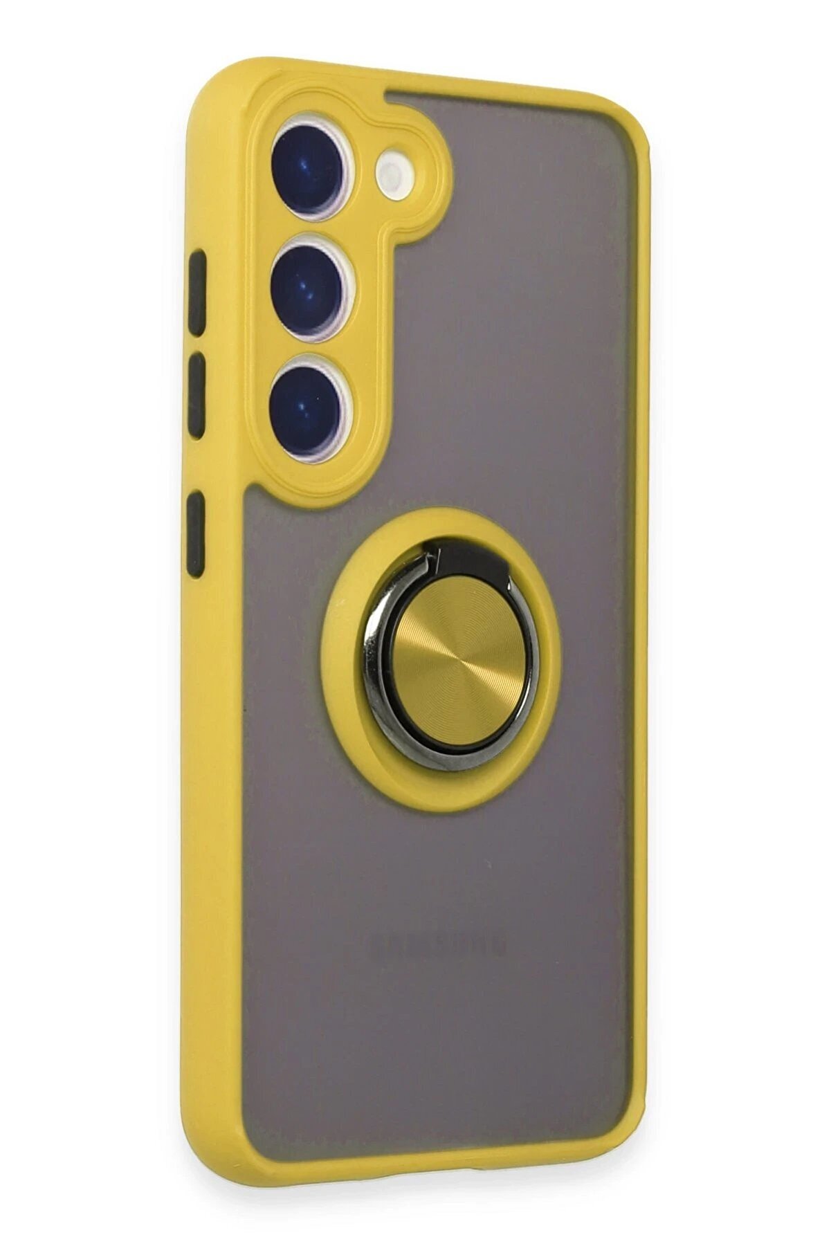 Samsung Galaxy S23 Kılıf Montreal Y&uuml;z&uuml;kl&uuml; Si̇li̇kon Kapak - Sarı - Dropx4611-6256