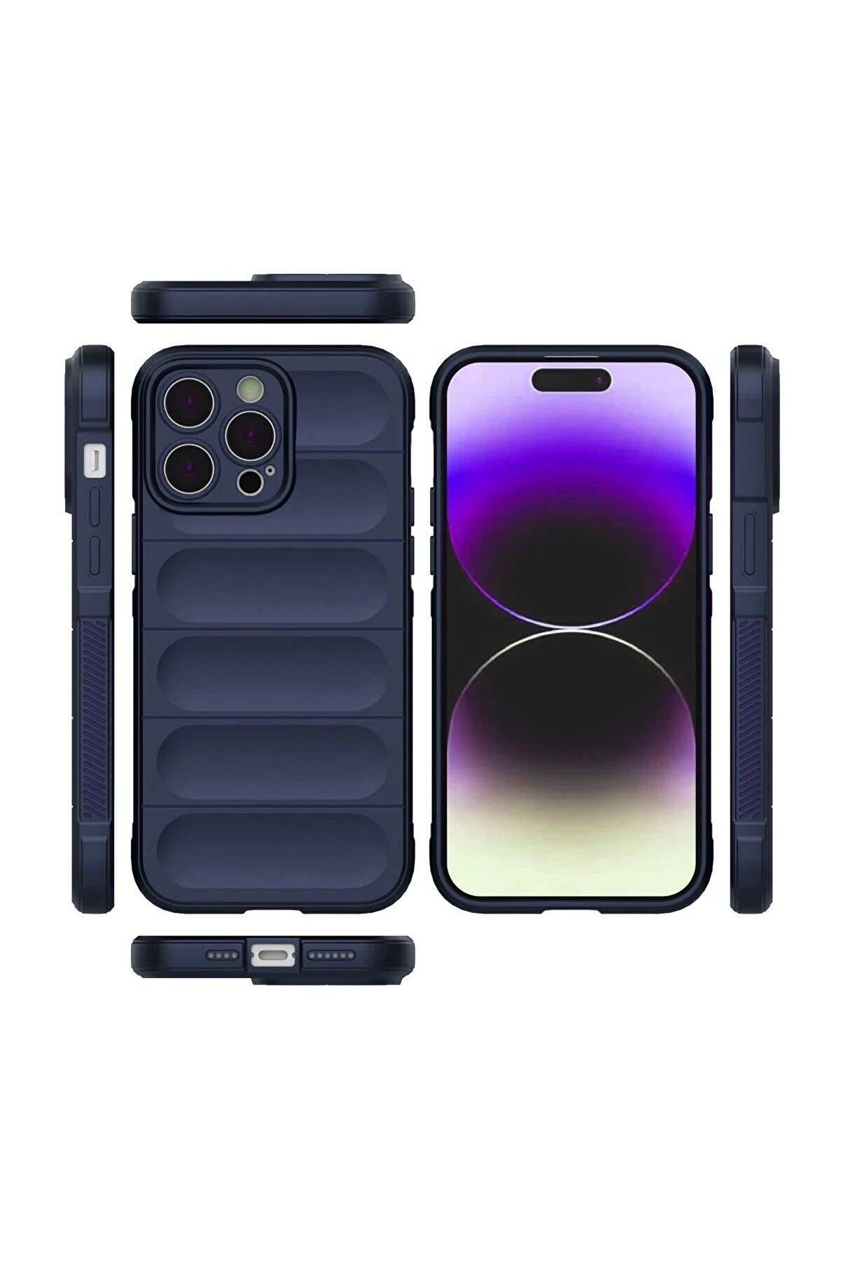 İphone 15 Pro Max Kılıf Opti̇mum Si̇li̇kon - Laci̇vert - Dropx2626-5020