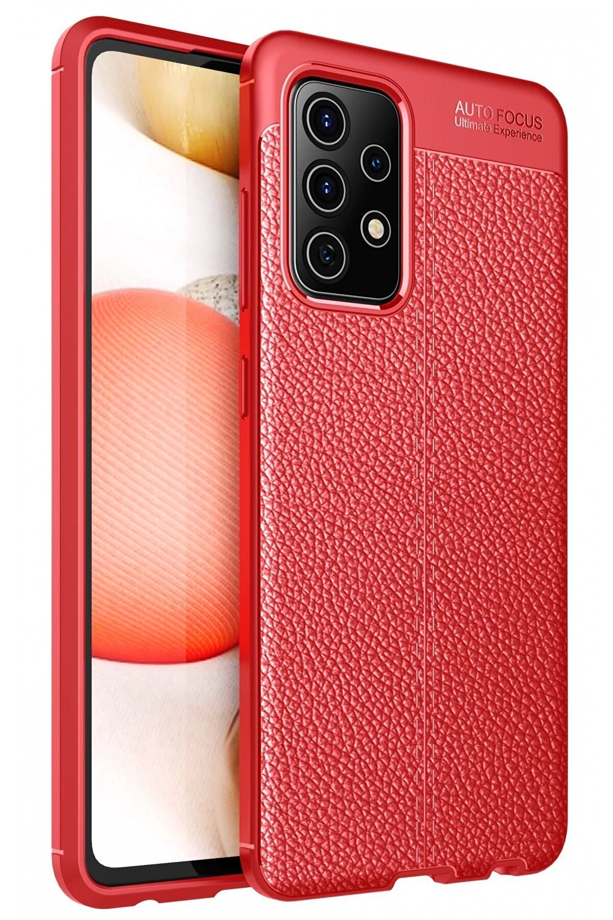 CepteToptan Samsung Galaxy A72 Kılıf Auto Focus Kapak - Kırmızı - DROPX6919-6926