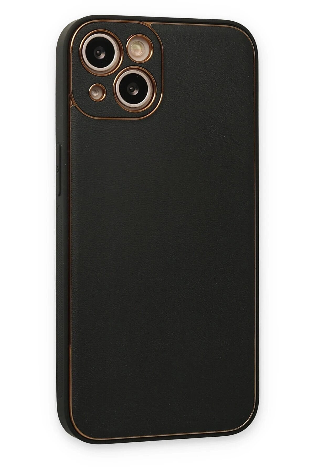 İphone 14 Kılıf Coco Deri̇ Si̇li̇kon Kapak - Si̇yah - Dropx5584-3209