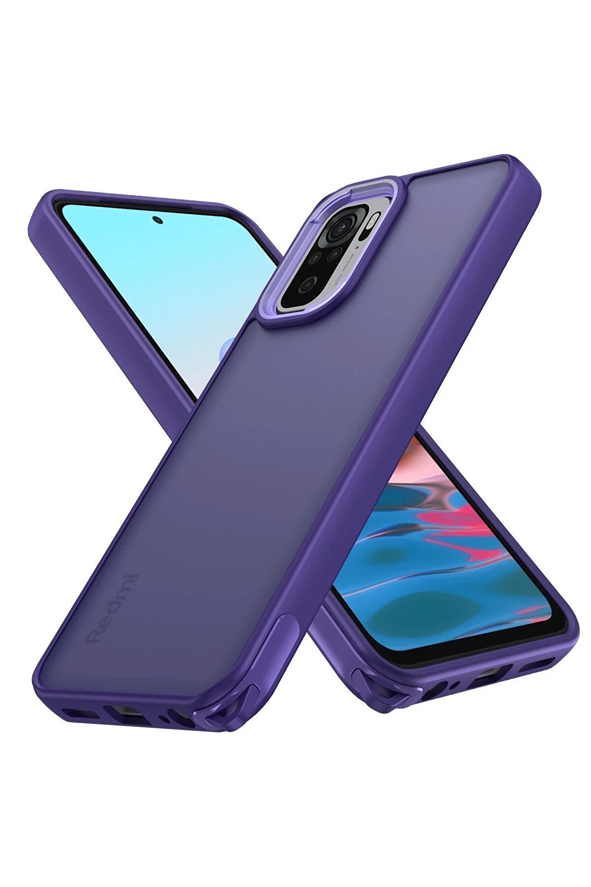 CepteToptan Xiaomi Redmi Note 10 Pro Kılıf Elegant Kapak - Derin Mor - DROPX6608-2205