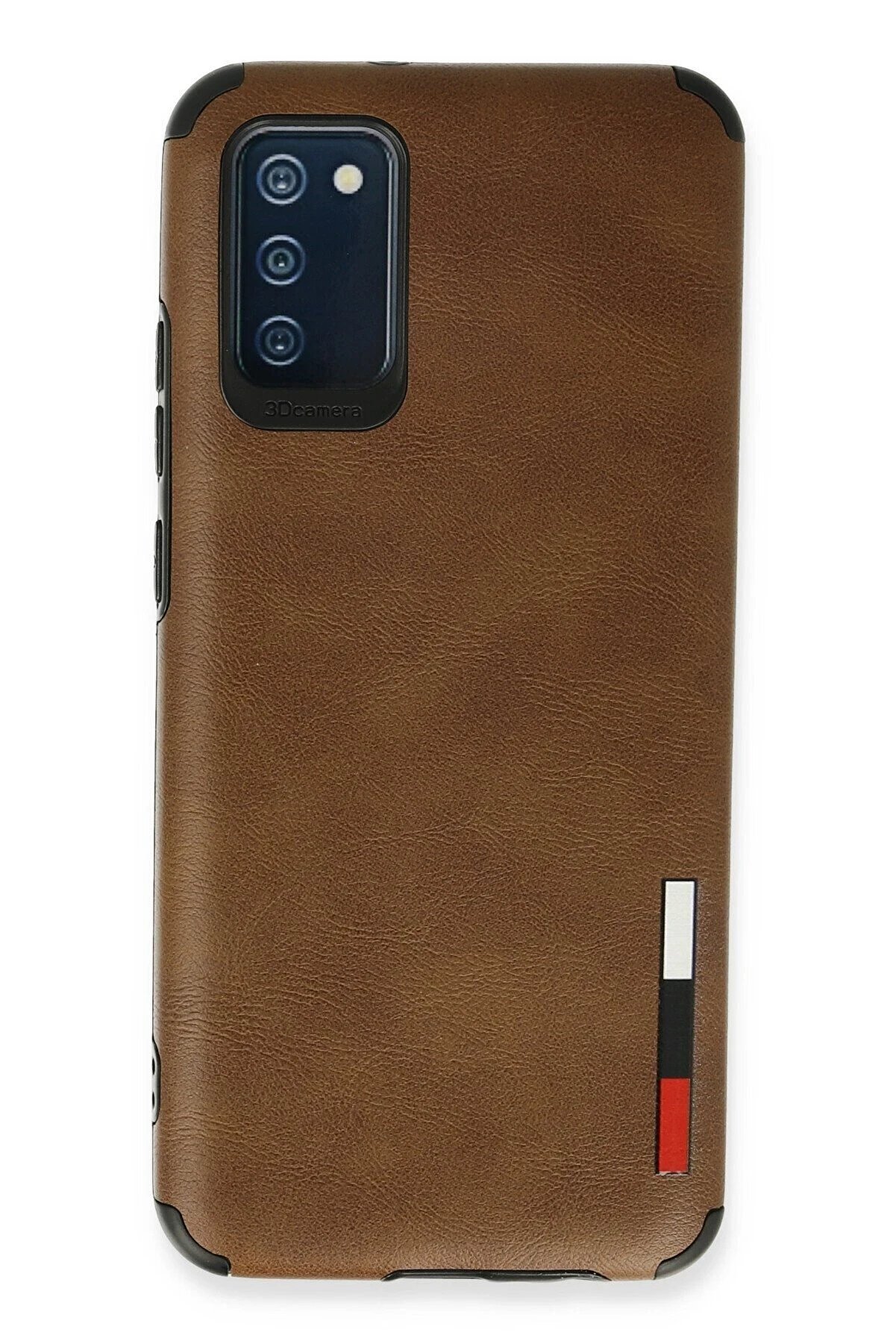 CepteToptan Samsung Galaxy A03S Kılıf Loop Deri Silikon - Kahverengi - DROPX7143-1706