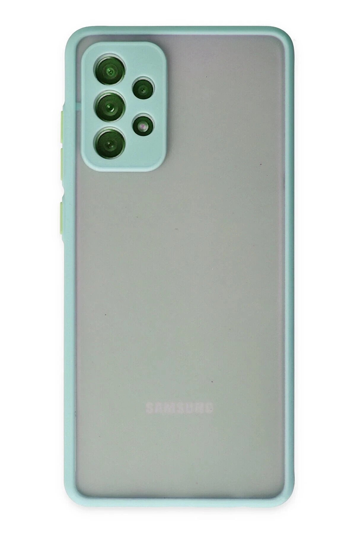 CepteToptan Samsung Galaxy A72 Kılıf Montreal Silikon Kapak - Turkuaz - DROPX1481-3088