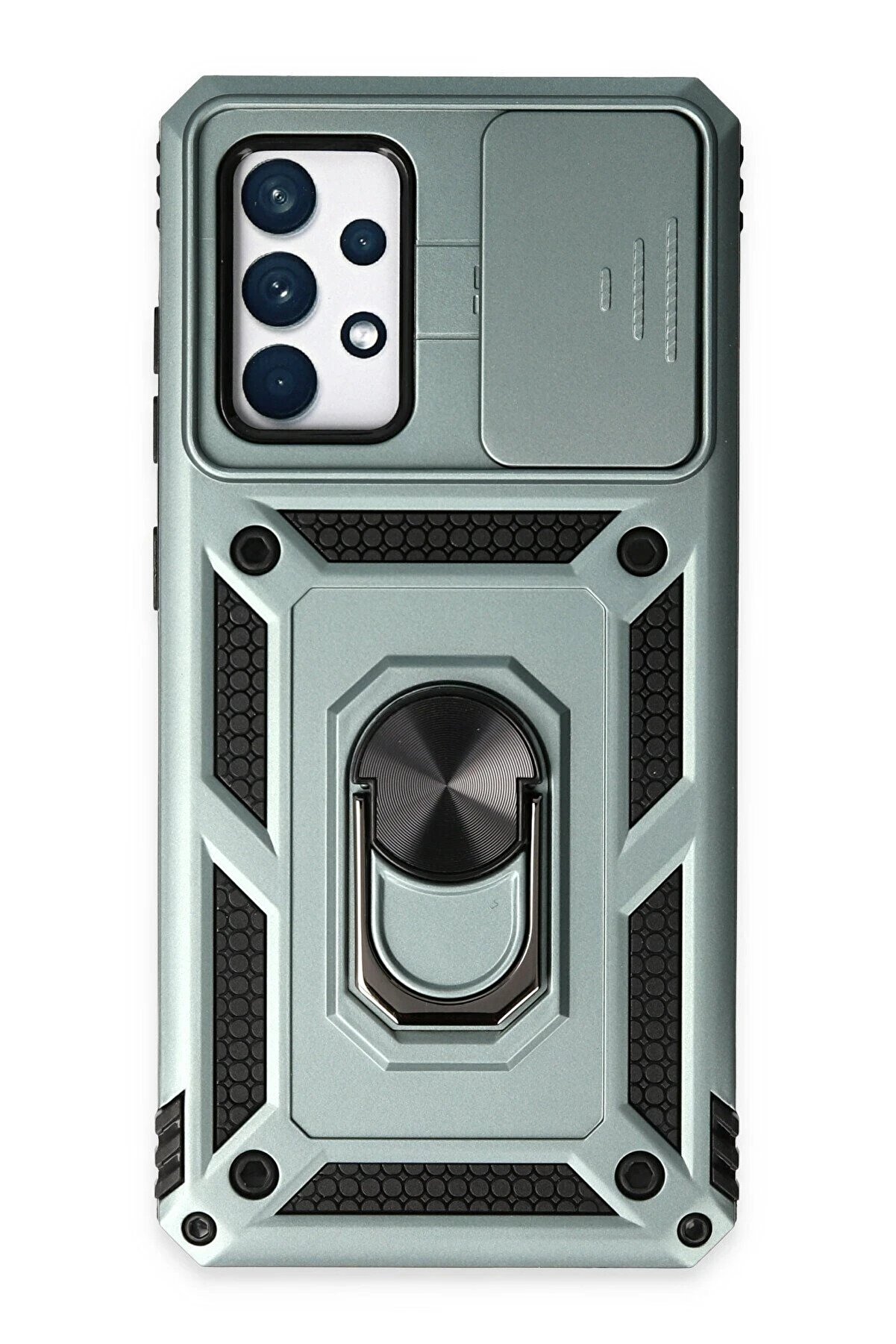 CepteToptan Samsung Galaxy A72 Kılıf Pars Lens Y&uuml;z&uuml;kl&uuml; Silikon - Yeşil - DROPX1966-9415