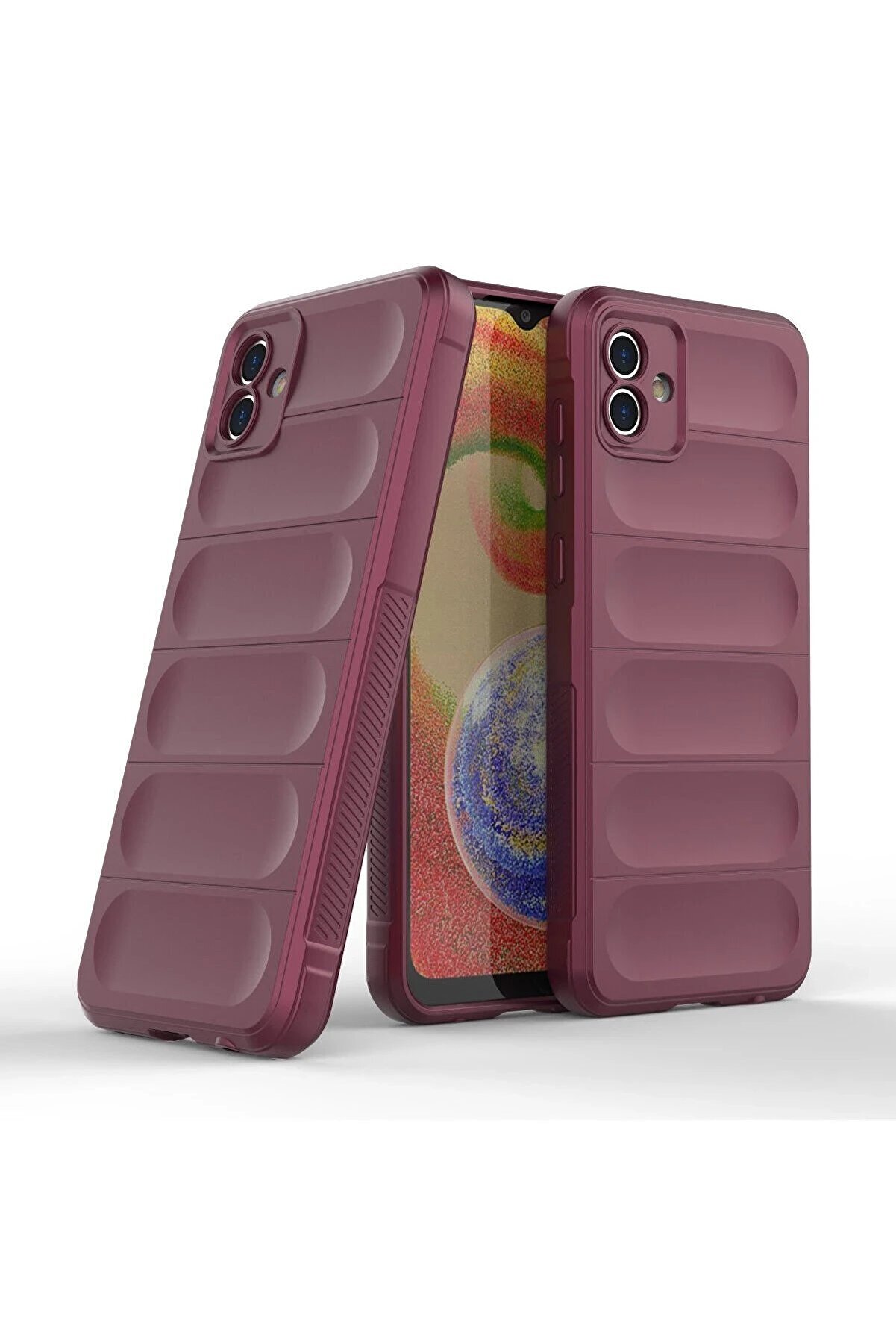 Samsung Galaxy A04E Kılıf Opti̇mum Si̇li̇kon - Bordo - Dropx4719-7756