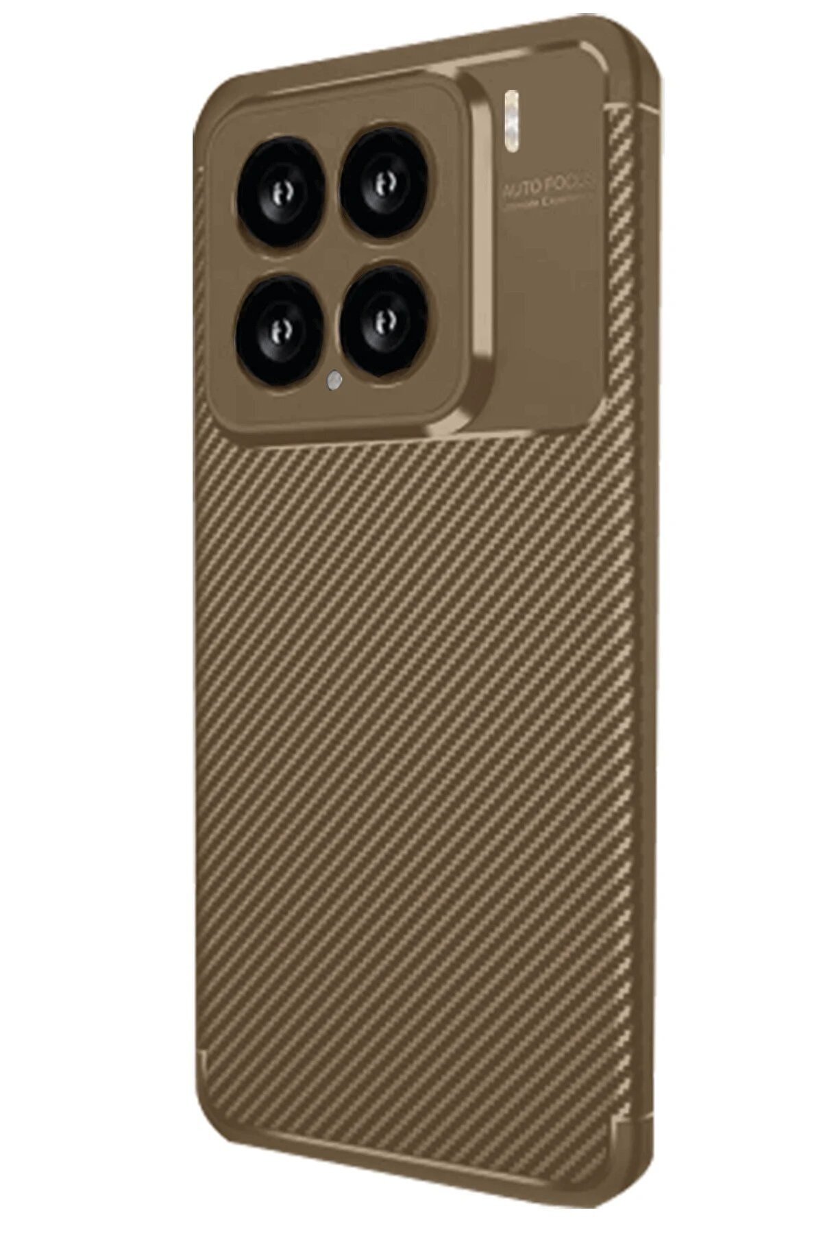 CepteToptan Xiaomi Mi 15 Kılıf Auto Focus Karbon Kapak - Kahverengi - DROPX8849-3713