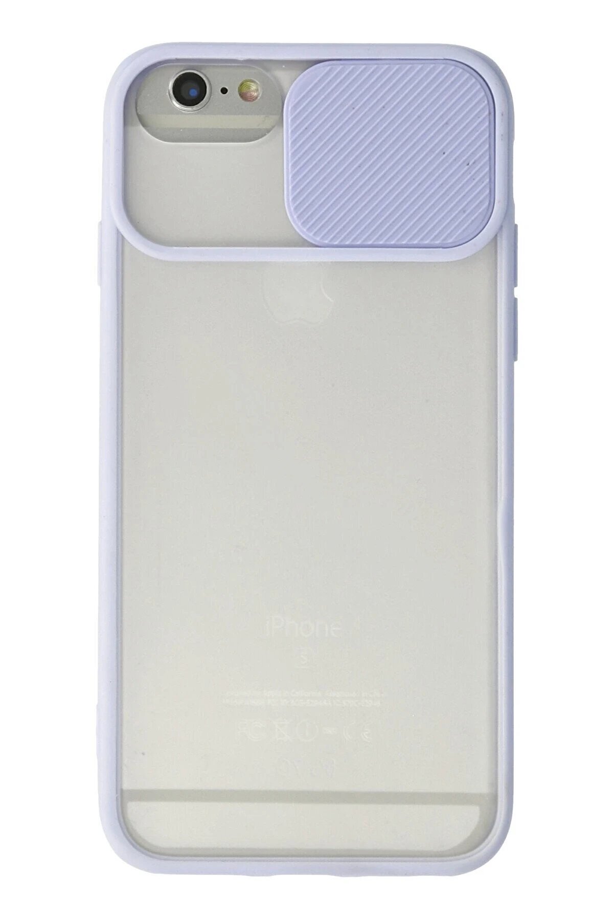 CepteToptan iPhone 6 Kılıf Palm Buzlu Kamera Sürgülü Silikon - Lila - DROPX8950-3288