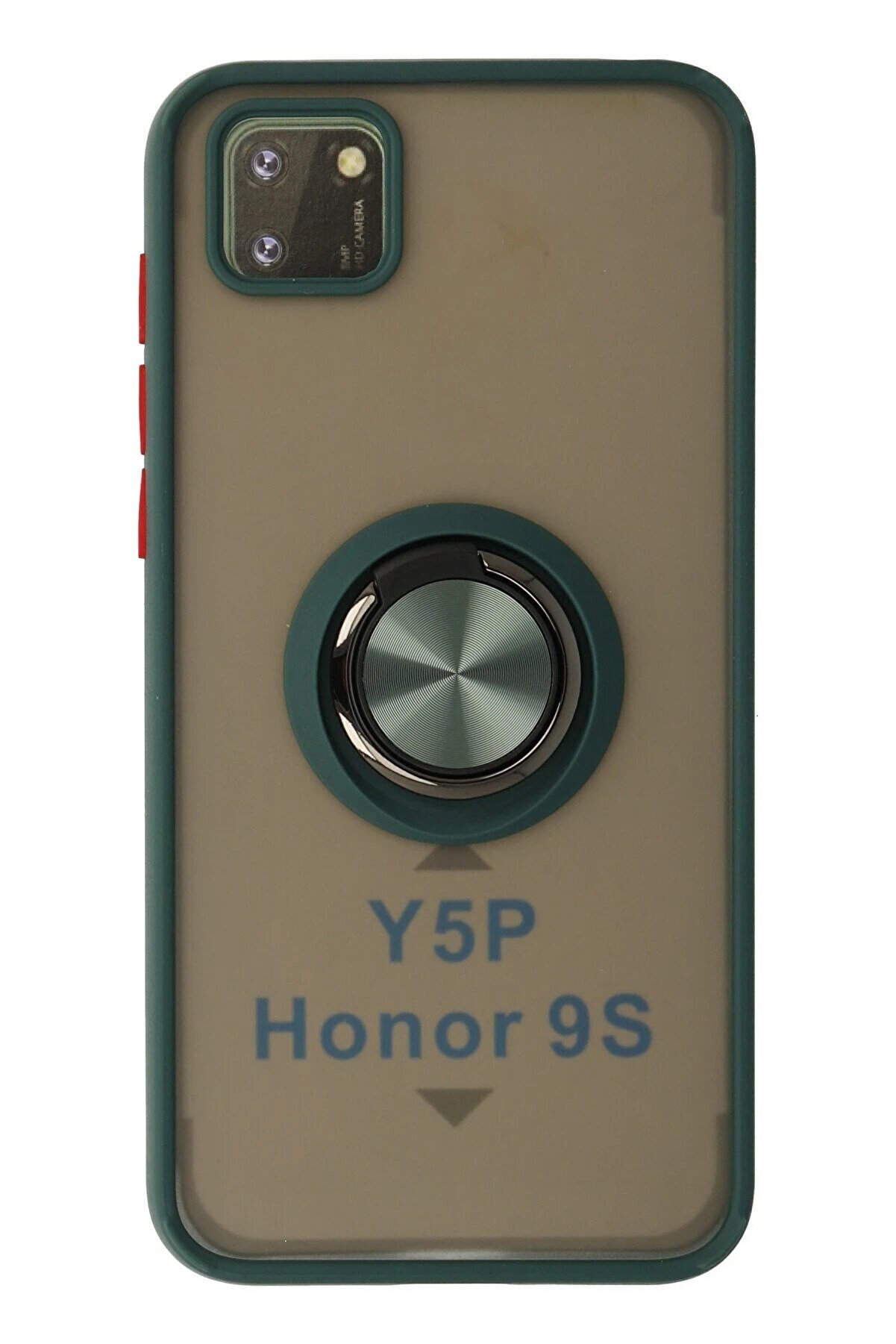 CepteToptan Huawei Y5P Kılıf Montreal Yüzüklü Silikon Kapak - Yeşil - DROPX4985-9974