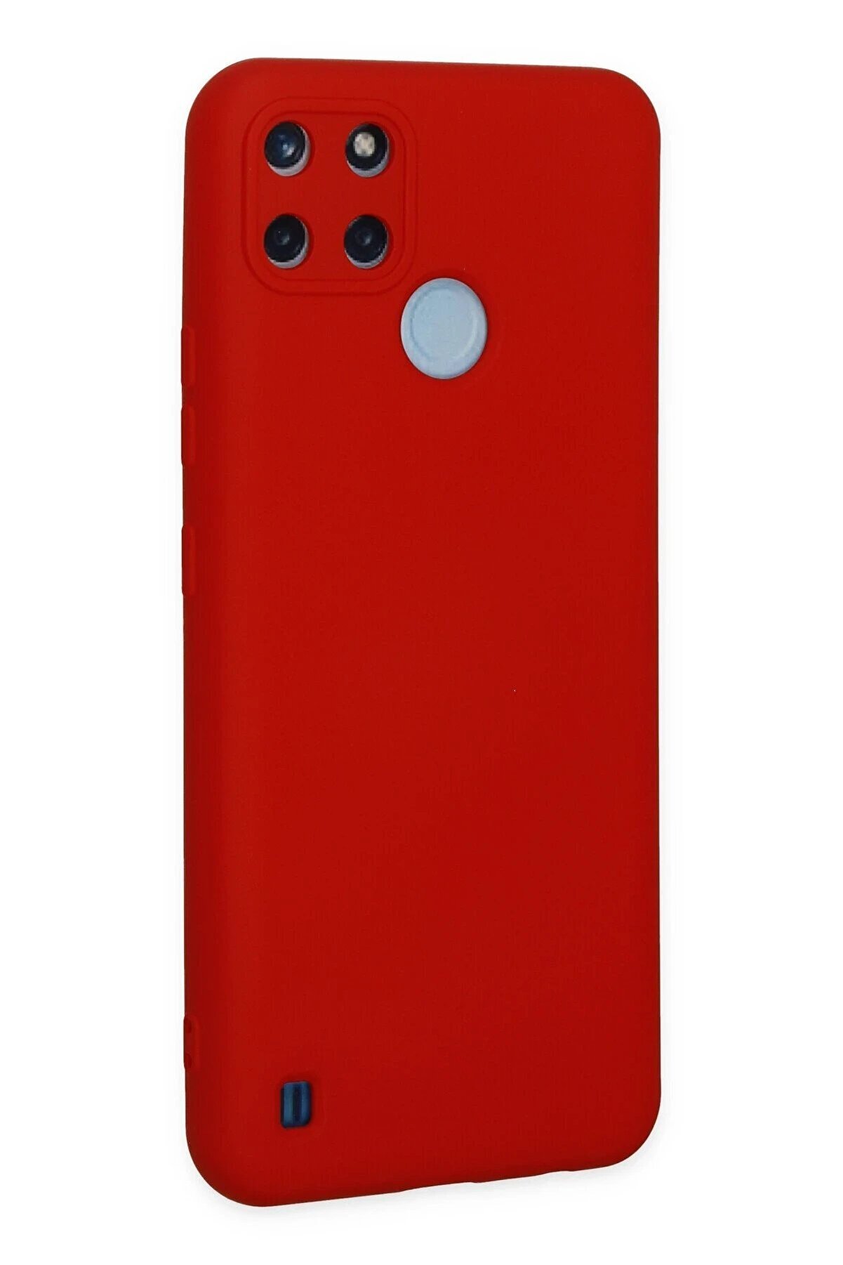 Realme C25Y Kılıf Nano İ&ccedil;i̇ Kadi̇fe Si̇li̇kon - Kırmızı - Dropx7752-4896