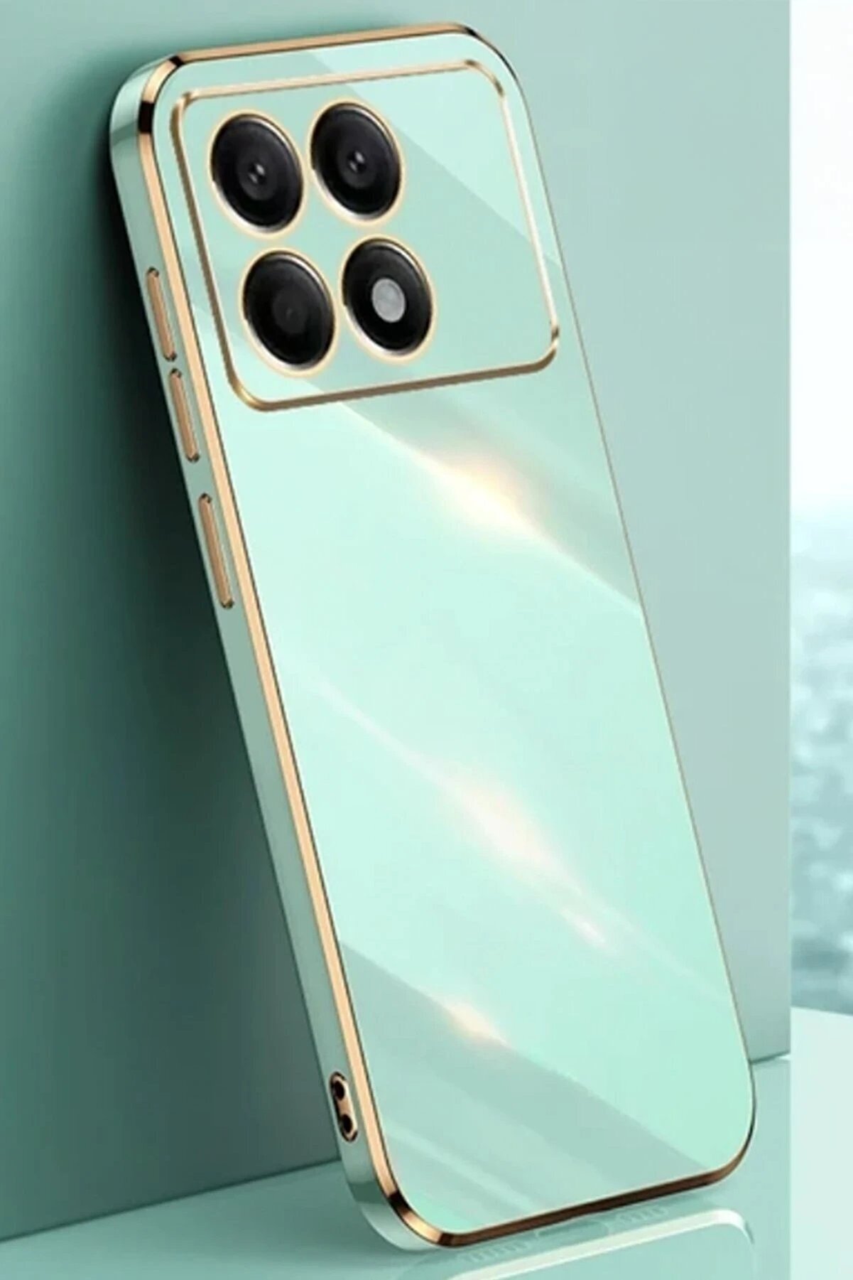 Xi̇aomi̇ Poco X6 Pro Kılıf Volet Si̇li̇kon - Açık Yeşi̇l - Dropx3578-2703