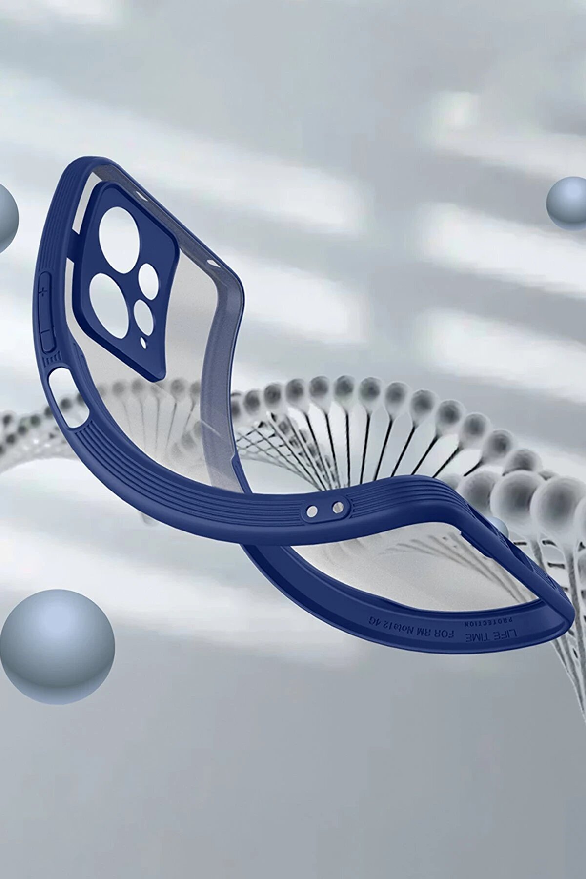 Xi̇aomi̇ Redmi̇ Note 12 4G Kılıf Plati̇n Si̇li̇kon - Mavi̇ - Dropx5343-3879