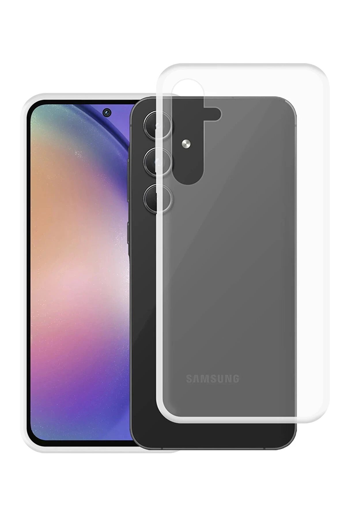 CepteToptan Samsung Galaxy A55 5G Kılıf Lüx Şeffaf Silikon - DROPX7946-2435