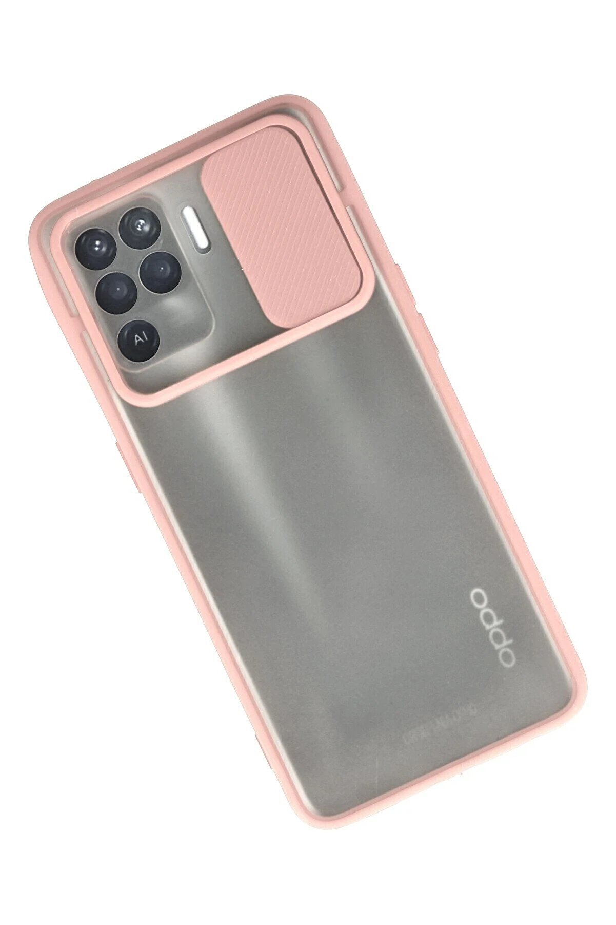 Oppo Reno 5 Li̇te Kılıf Palm Buzlu Kamera Sürgülü Si̇li̇kon - Pembe - Dropx4826-6049