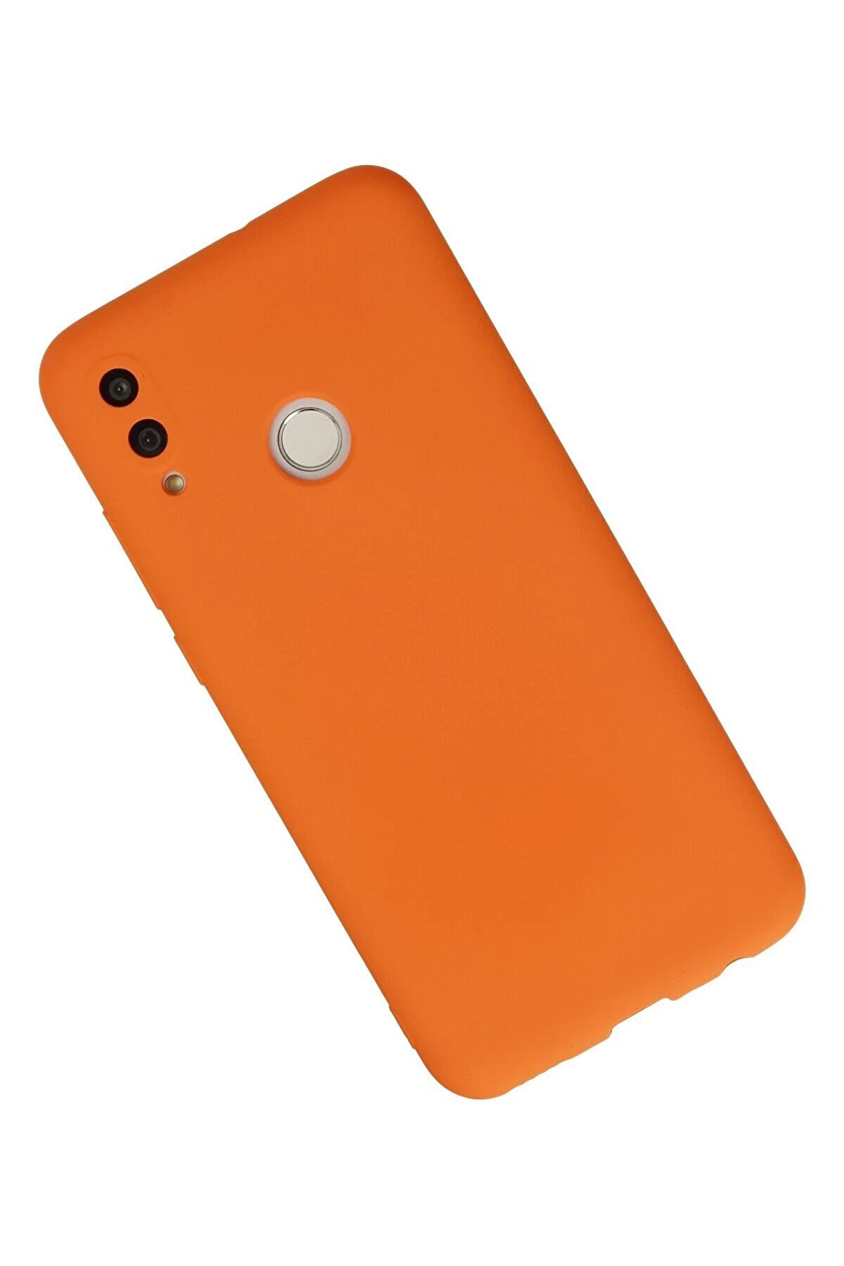Huawei̇ P Smart 2019 Kılıf Nano İçi̇ Kadi̇fe Si̇li̇kon - Turuncu - Dropx2849-9245