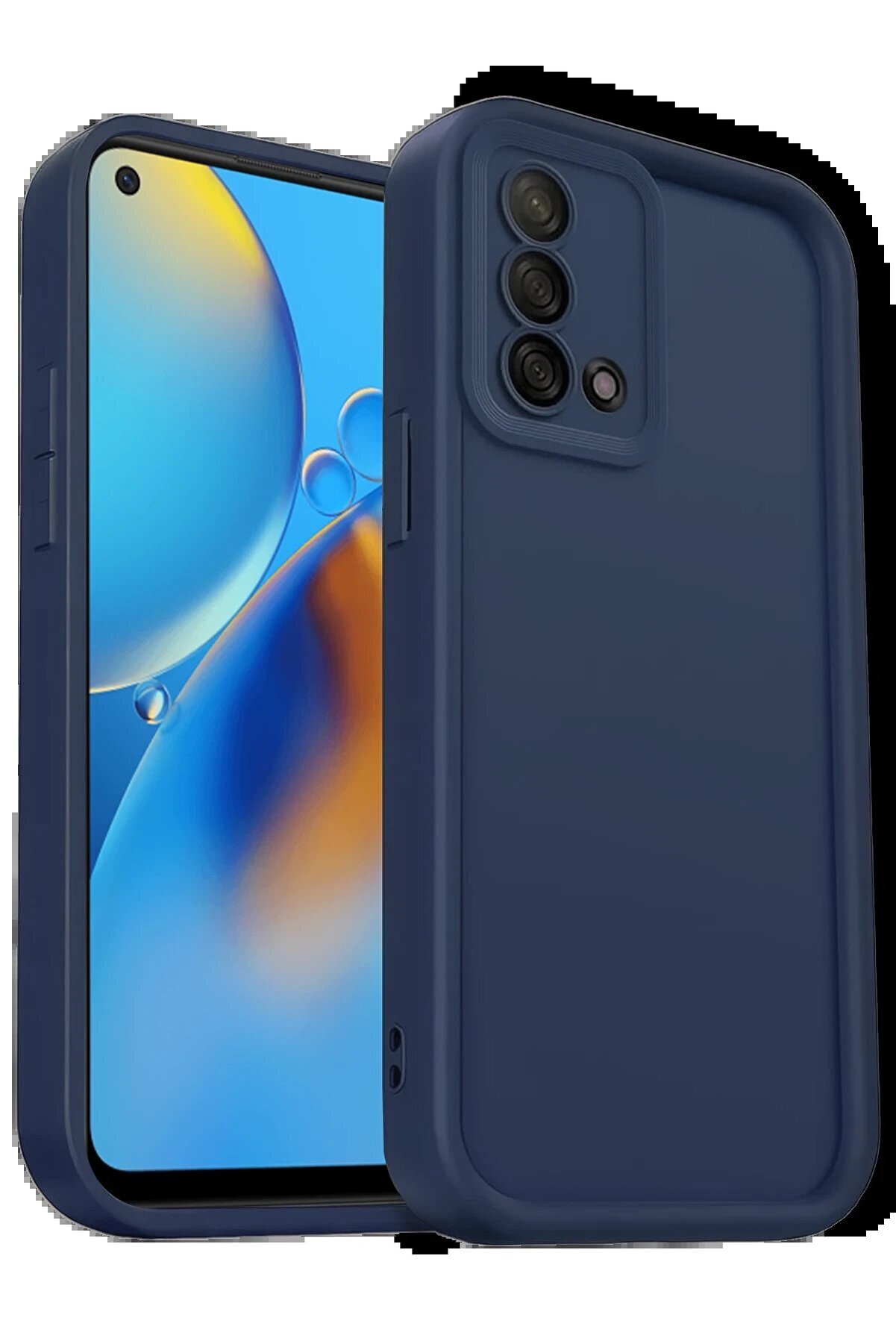 CepteToptan Oppo A74 4G Kılıf Viera Silikon - Lacivert - DROPX9117-2041