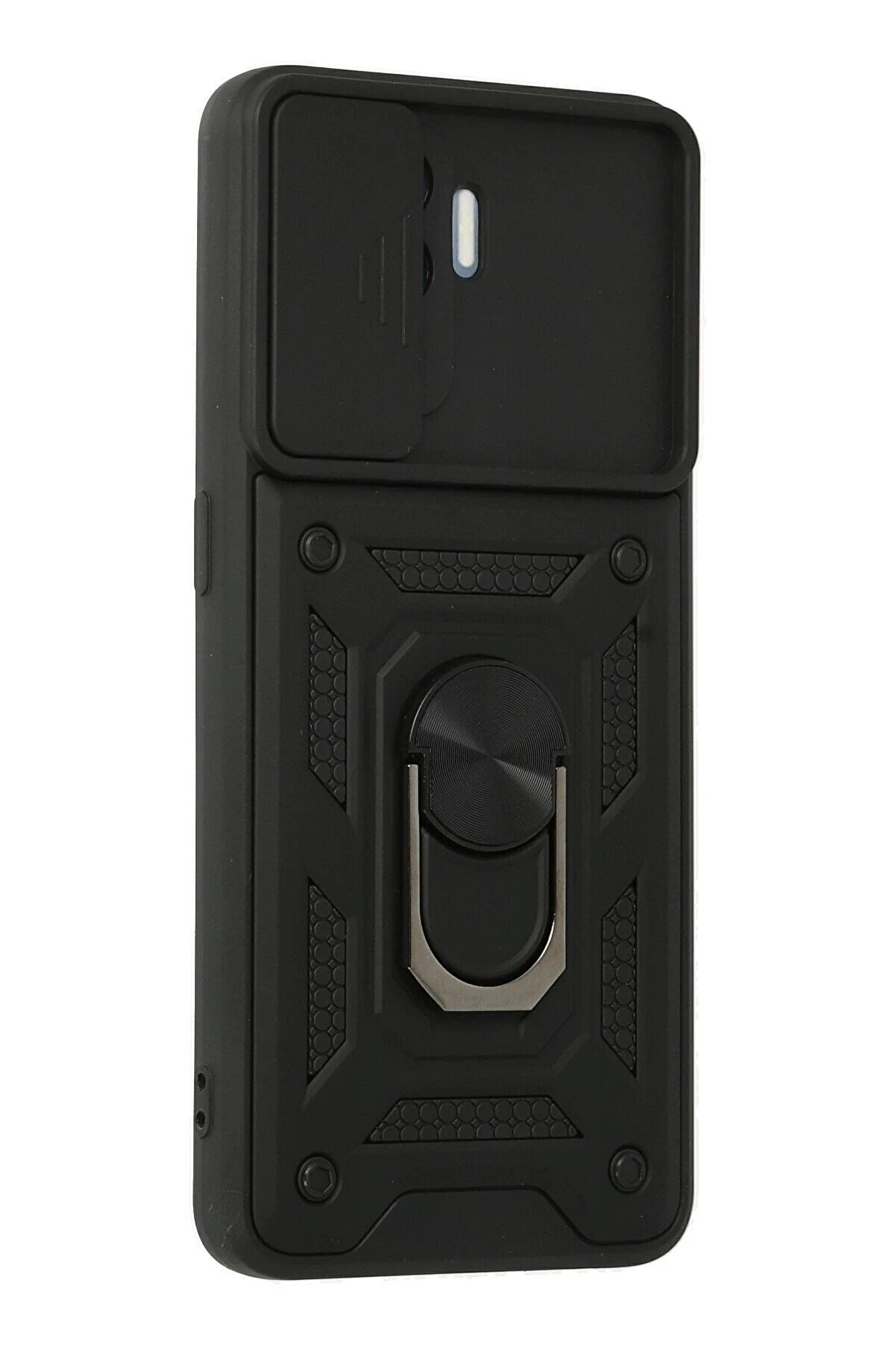 Oppo Reno 5 Li̇te Kılıf Pars Lens Y&uuml;z&uuml;kl&uuml; Si̇li̇kon - Si̇yah - Dropx8518-2737