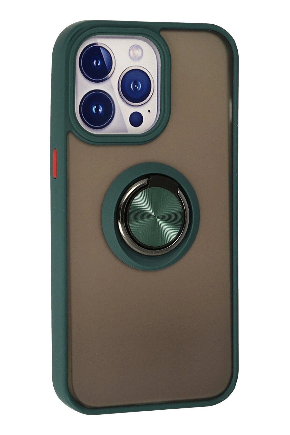 İphone 13 Pro Kılıf Montreal Yüzüklü Si̇li̇kon Kapak - Yeşi̇l - Dropx8633-5675