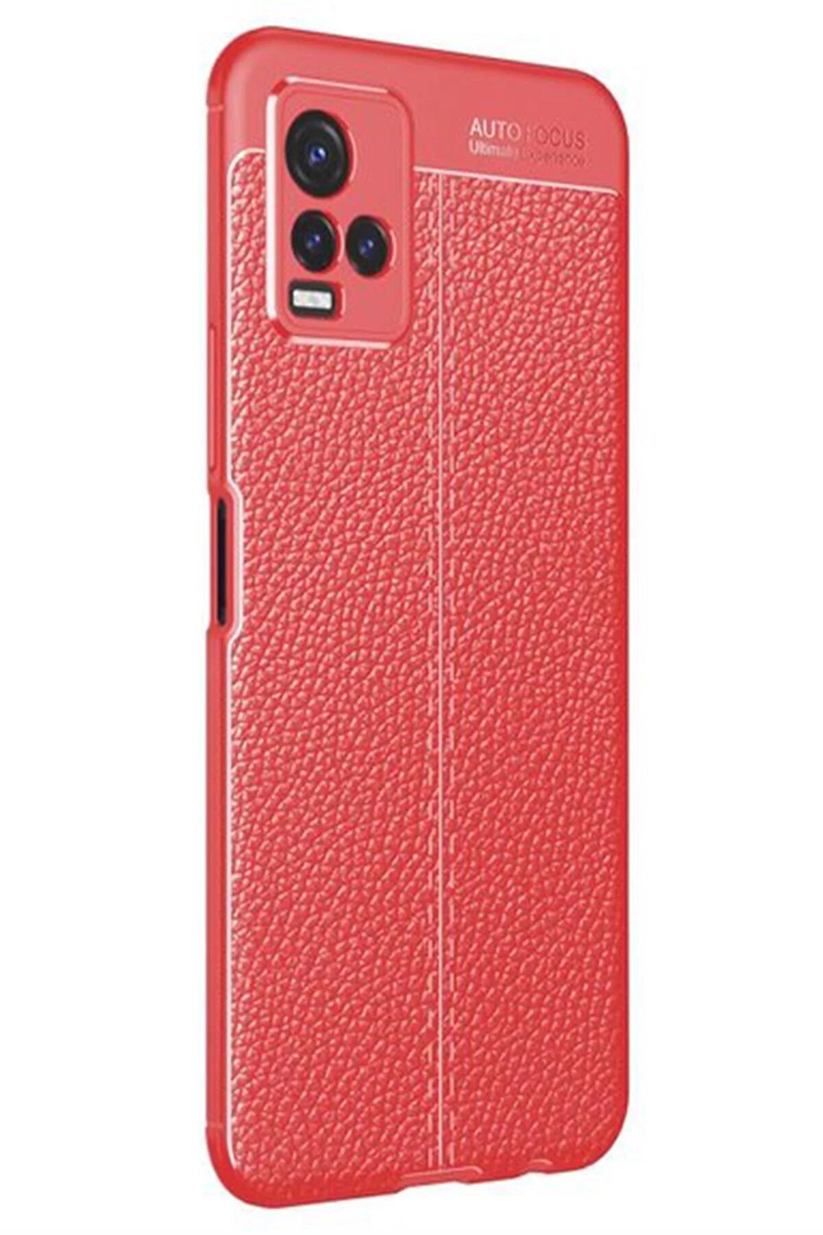 Vi̇vo Y21S Kılıf Auto Focus Kapak - Kırmızı - Dropx9296-4074