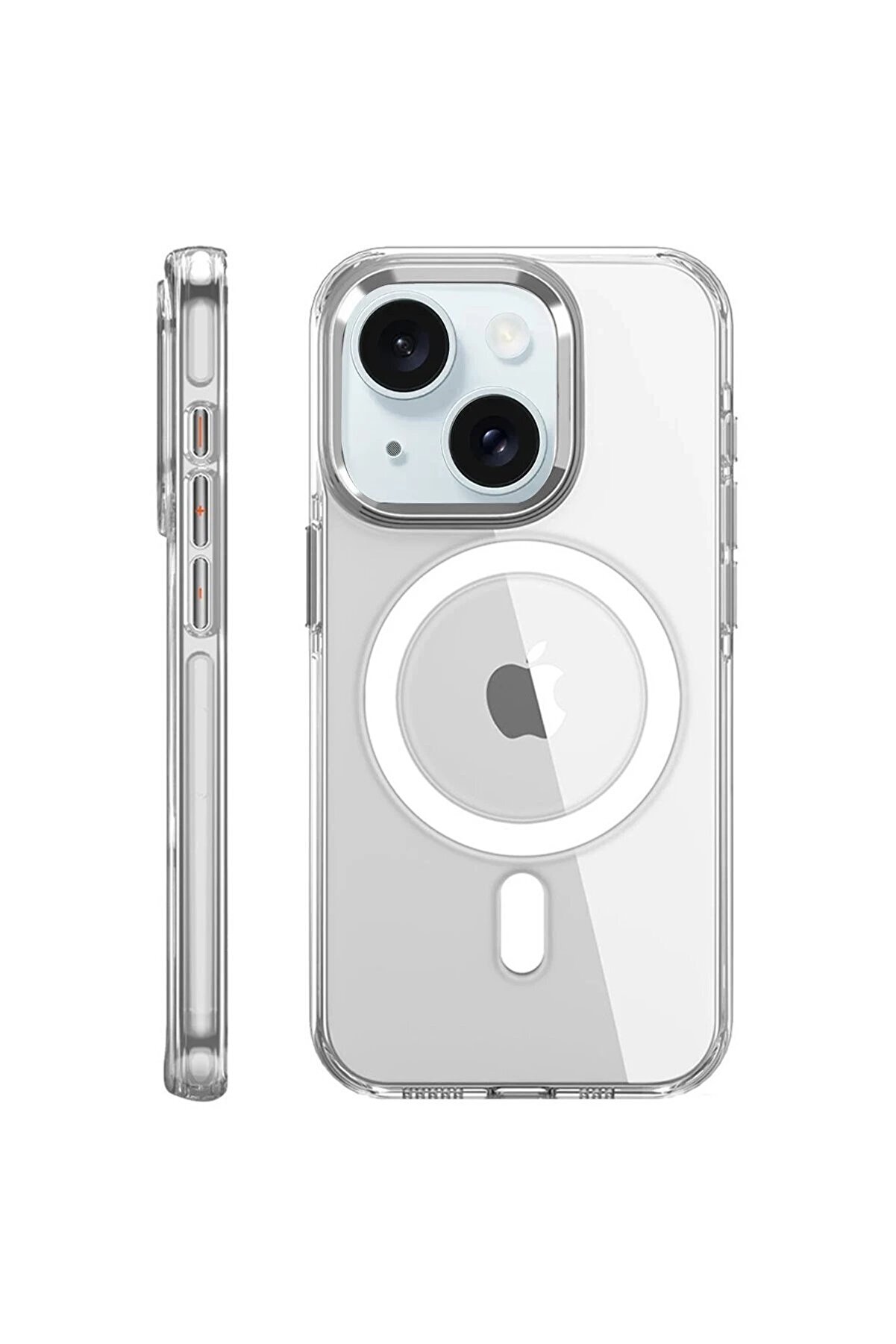 CepteToptan iPhone 15 Pro Kılıf Crystal Magsafe Kapak - Şeffaf - DROPX1153-1379