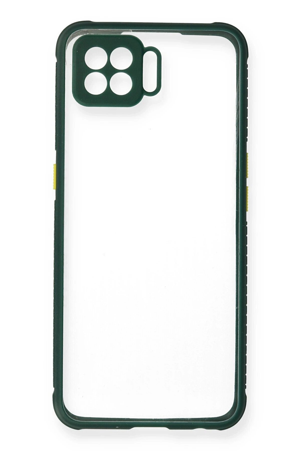 Oppo A73 Kılıf Mi̇ami̇ Şeffaf Si̇li̇kon - Koyu Yeşi̇l - Dropx8072-9618