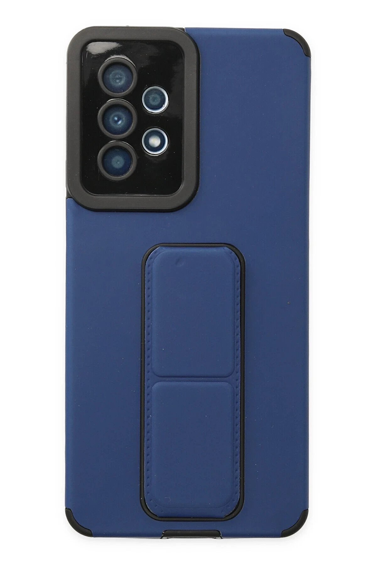 CepteToptan Samsung Galaxy A53 5G Kılıf Mega Standlı Silikon - Mavi - DROPX6711-3924