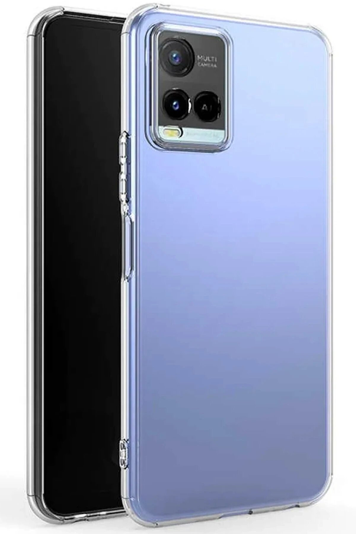 CepteToptan Vivo Y21S Kılıf Lüx Şeffaf Silikon - DROPX3765-6290