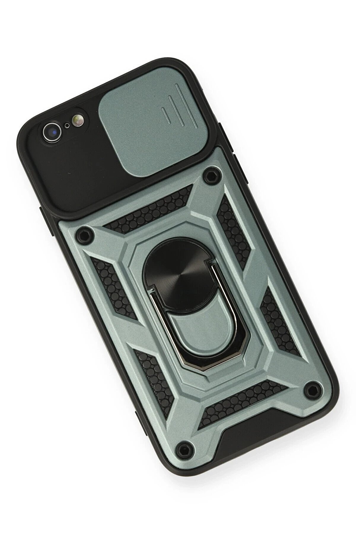 İphone 6 Kılıf Pars Lens Yüzüklü Si̇li̇kon - Yeşi̇l - Dropx9086-6269