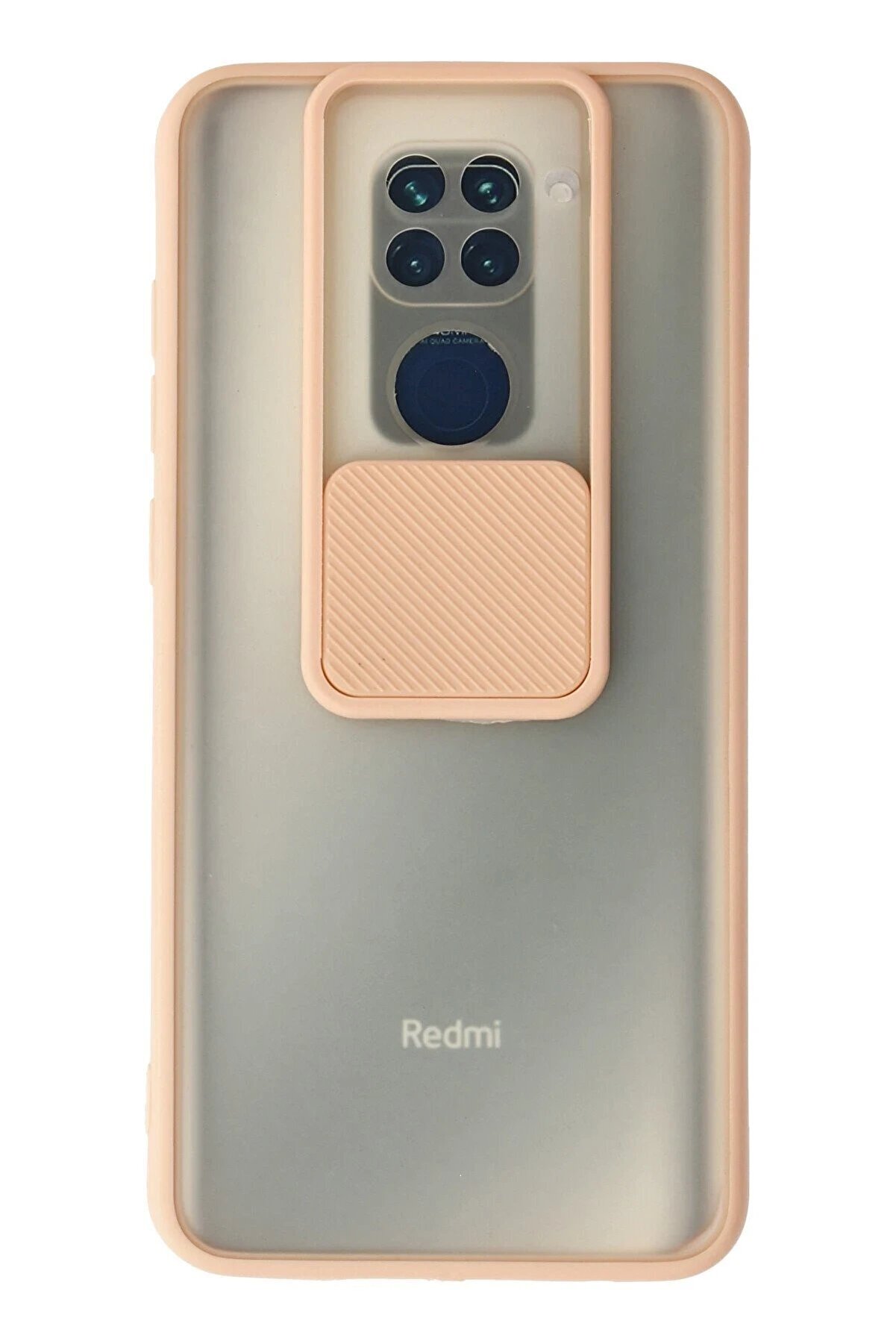 CepteToptan Xiaomi Redmi Note 9 Kılıf Palm Buzlu Kamera Sürgülü Silikon - Pembe - DROPX9551-4830