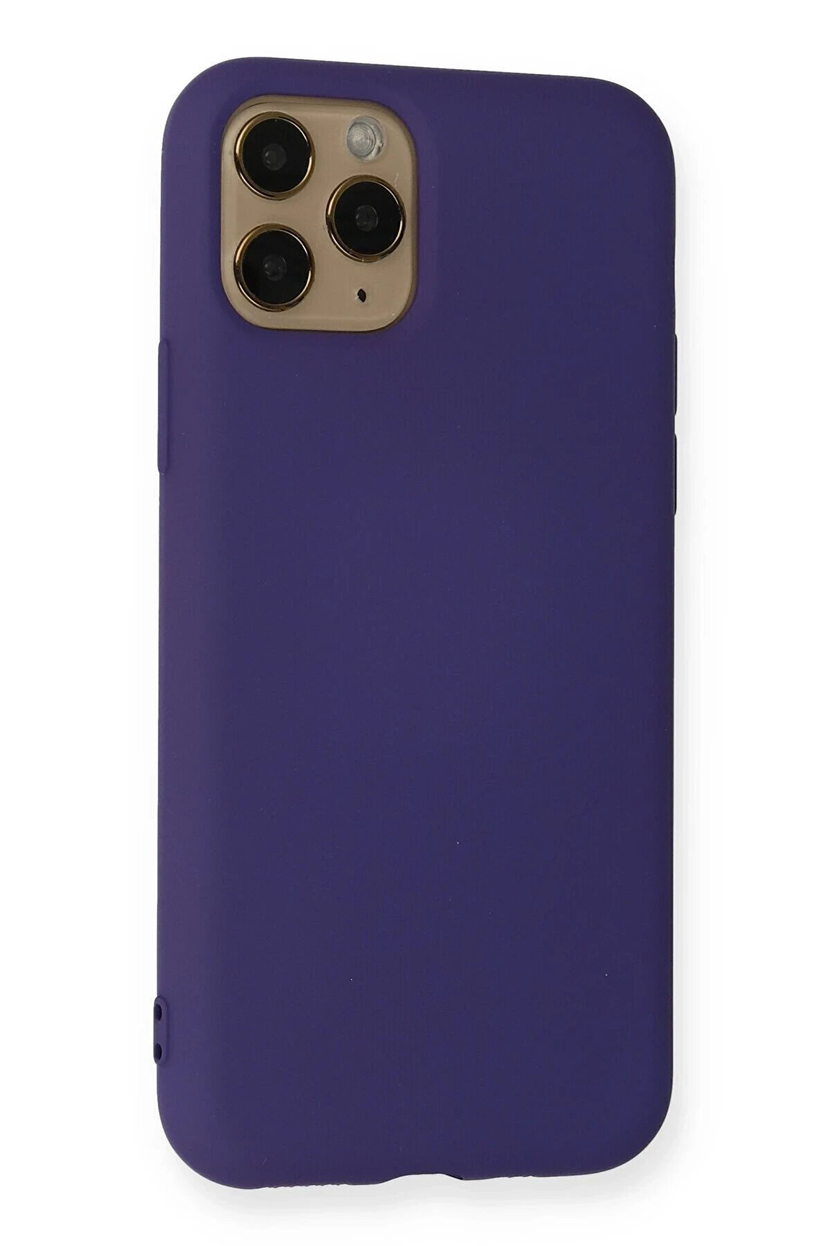 İphone 11 Pro Max Kılıf Nano İçi̇ Kadi̇fe Si̇li̇kon - Mor - Dropx8567-4862