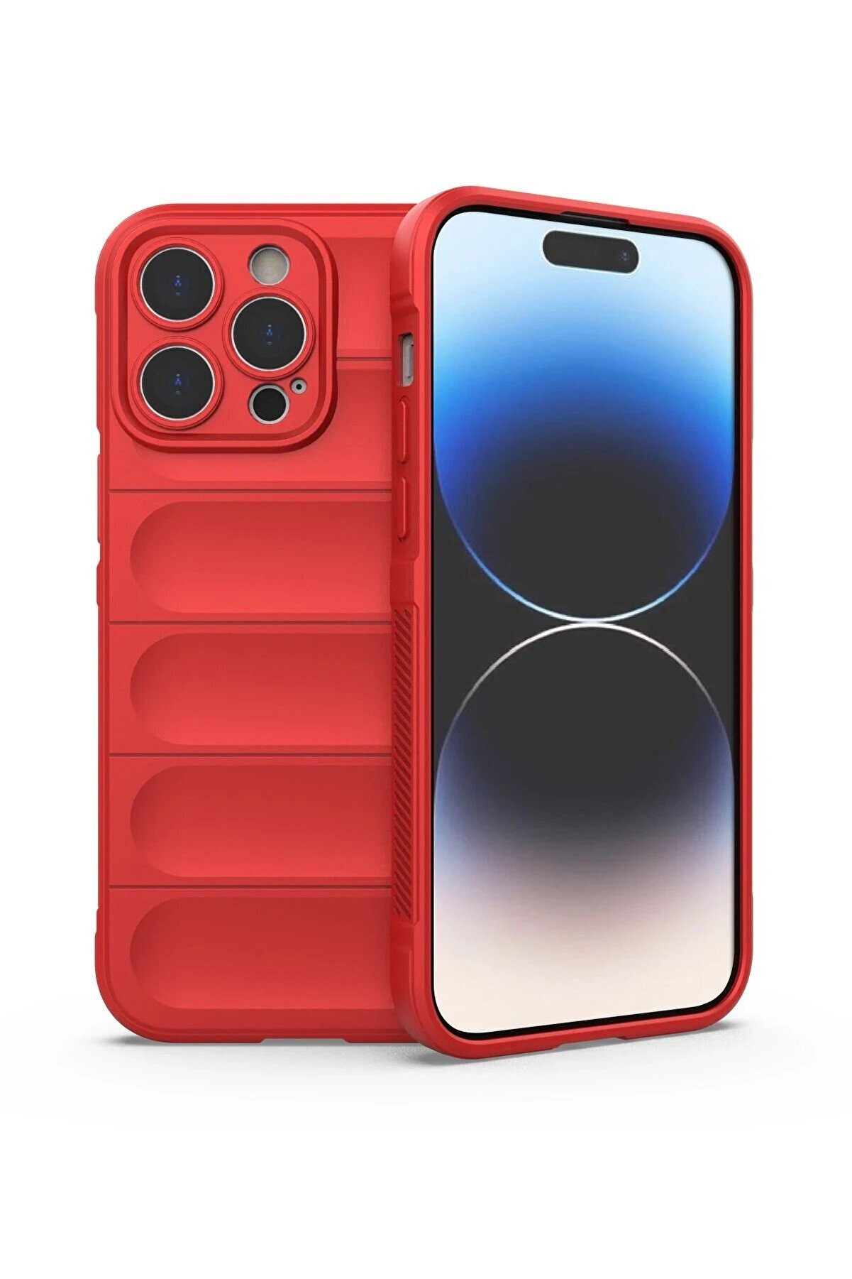 CepteToptan iPhone 13 Pro Max Kılıf Optimum Silikon - Kırmızı - DROPX9098-6276