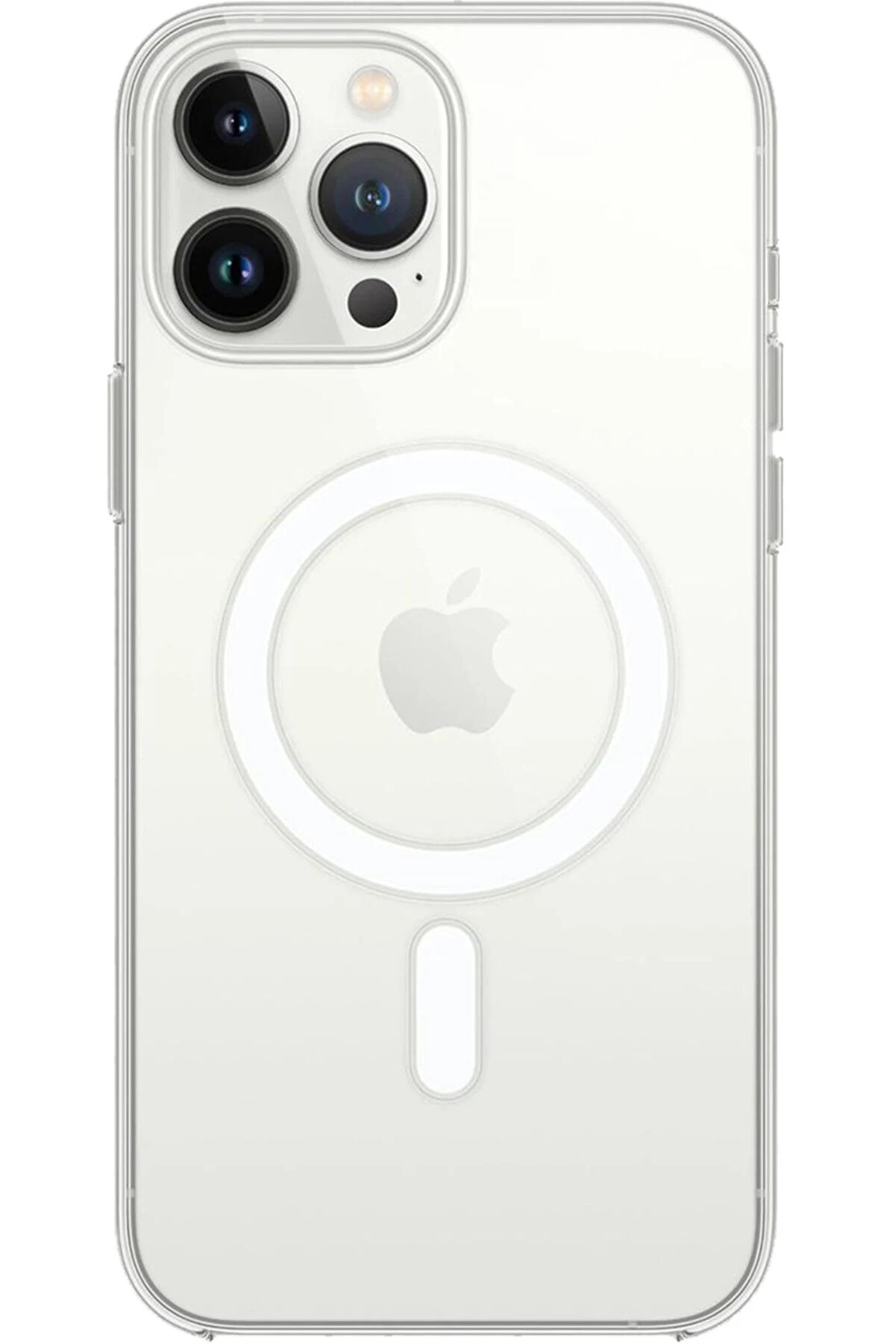 nerede bulurum iPhone 15 Pro Kılıf Magneticsafe Şeffaf Silikon - Şeffaf