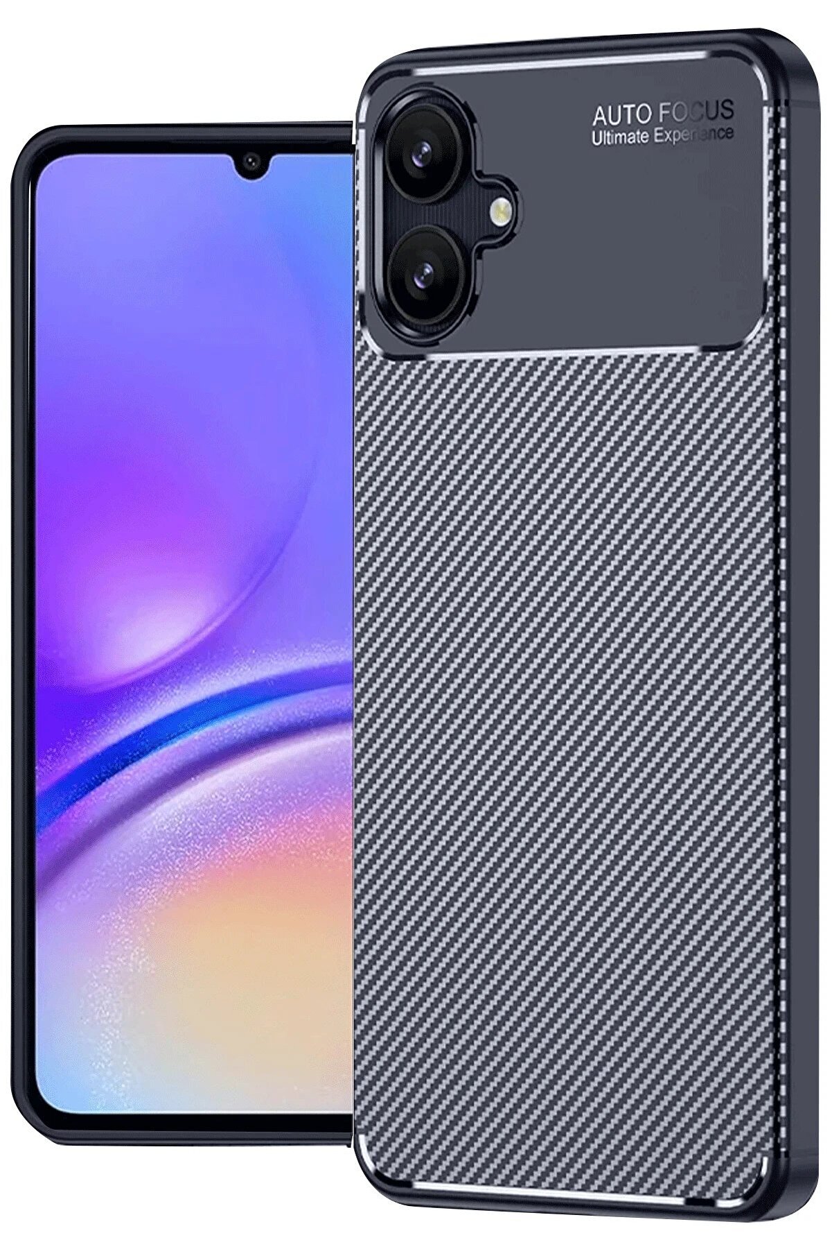Samsung Galaxy A06 Kılıf Auto Focus Karbon Kapak - Laci̇vert - Dropx3397-2432