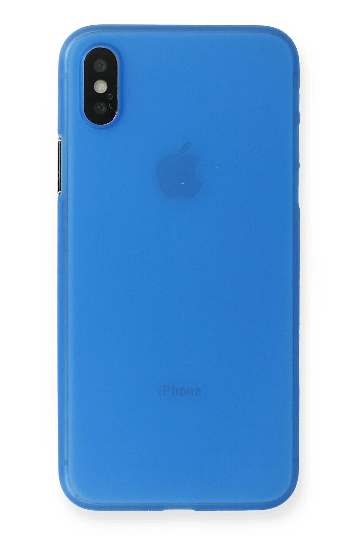 CepteToptan iPhone X Kılıf PP Ultra İnce Kapak - Mavi - DROPX5486-1431