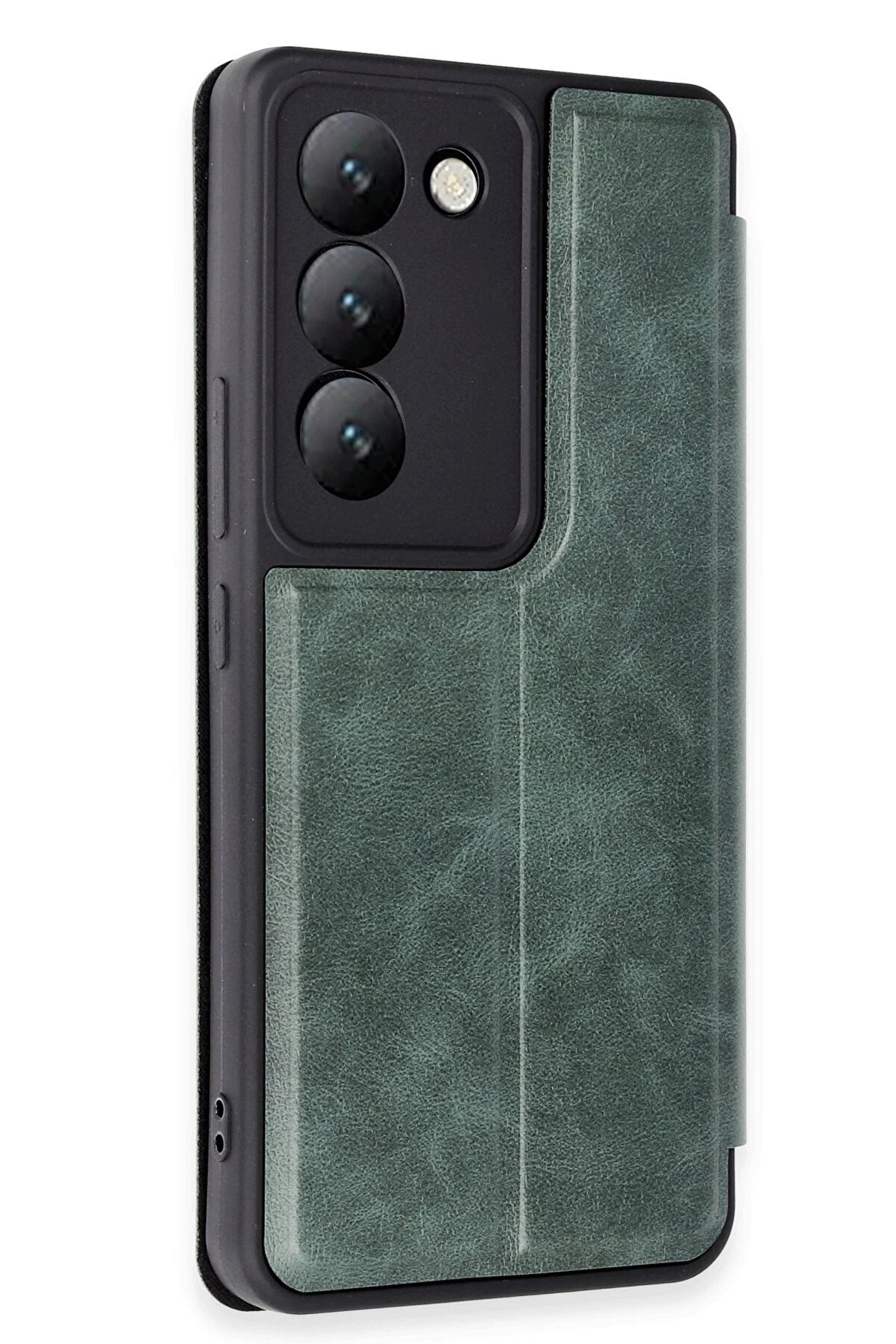 Vi̇vo V30 Li̇te 4G Kılıf Fli̇p Cover - Koyu Yeşi̇l - Dropx8257-9441