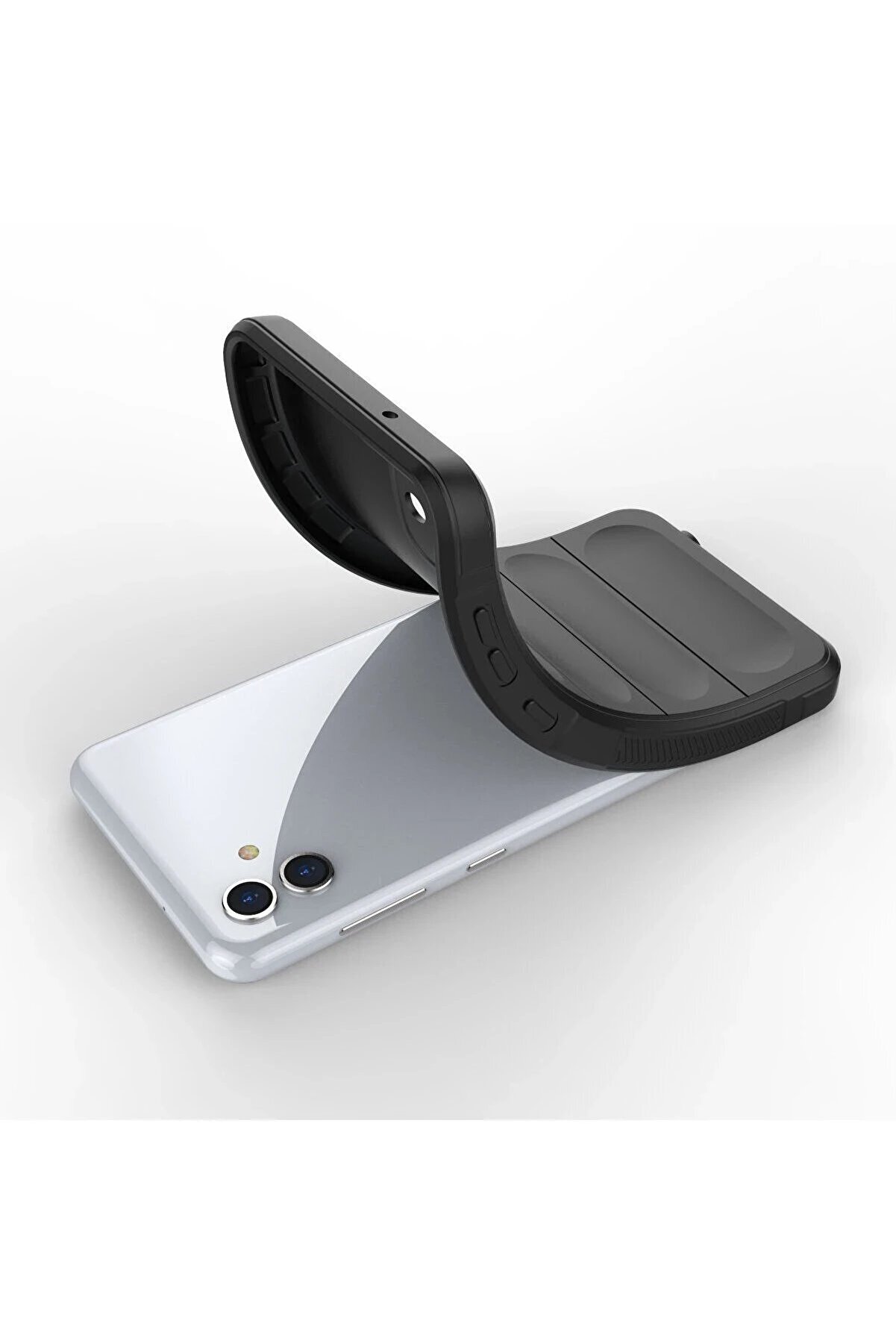 Samsung Galaxy A04E Kılıf Opti̇mum Si̇li̇kon - Si̇yah - Dropx1656-9681