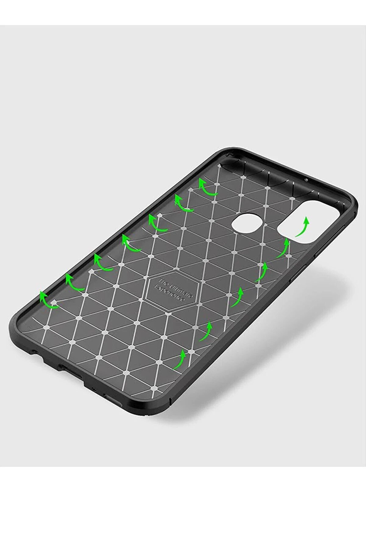 Samsung Galaxy M31 Kılıf Auto Focus Karbon Kapak - Kahverengi̇ - Suat9347-4878