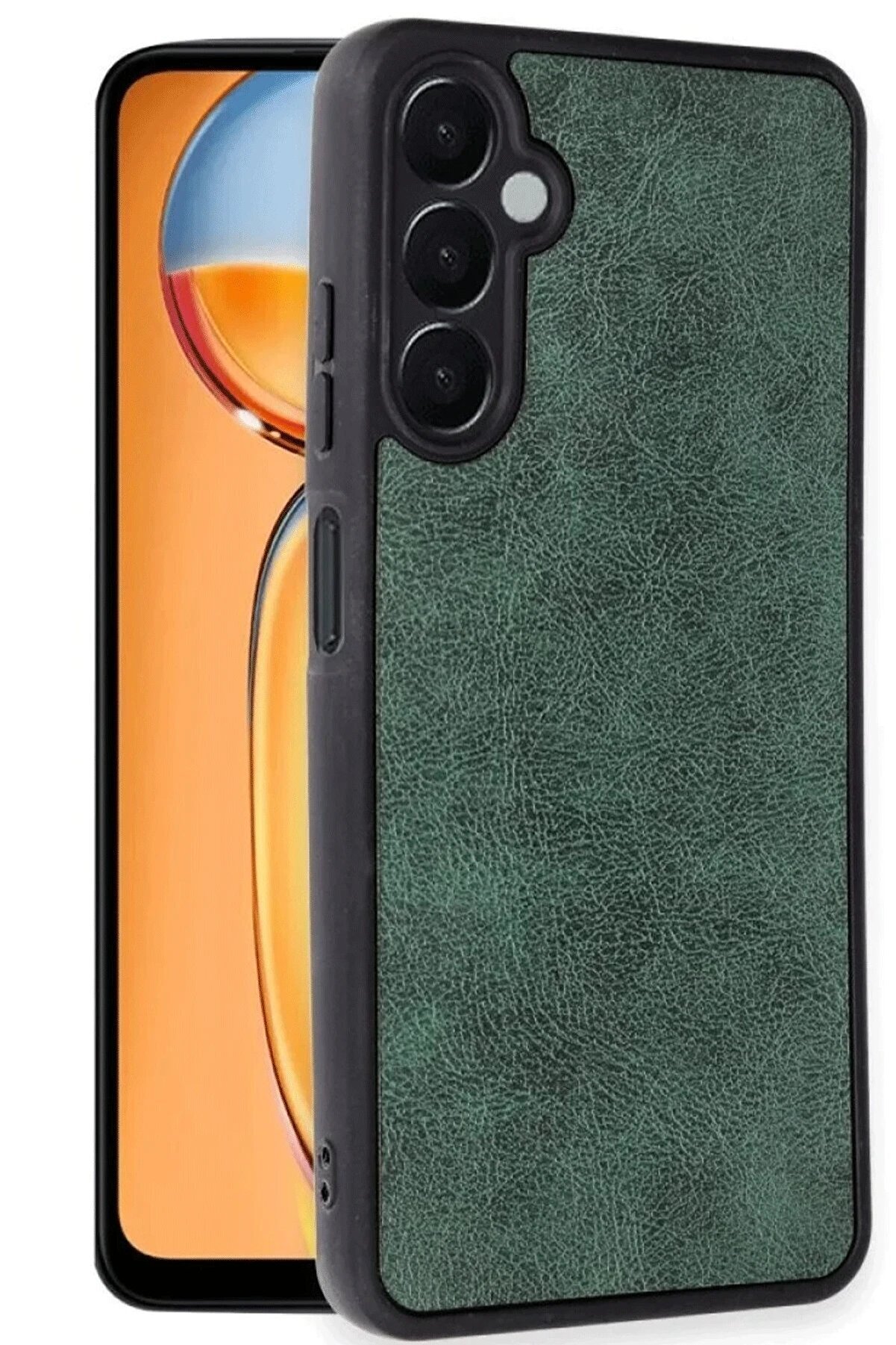 Samsung Galaxy S24 Fe Kılıf Aras Deri̇ Kapak - Koyu Yeşi̇l - Dropx9840-3787